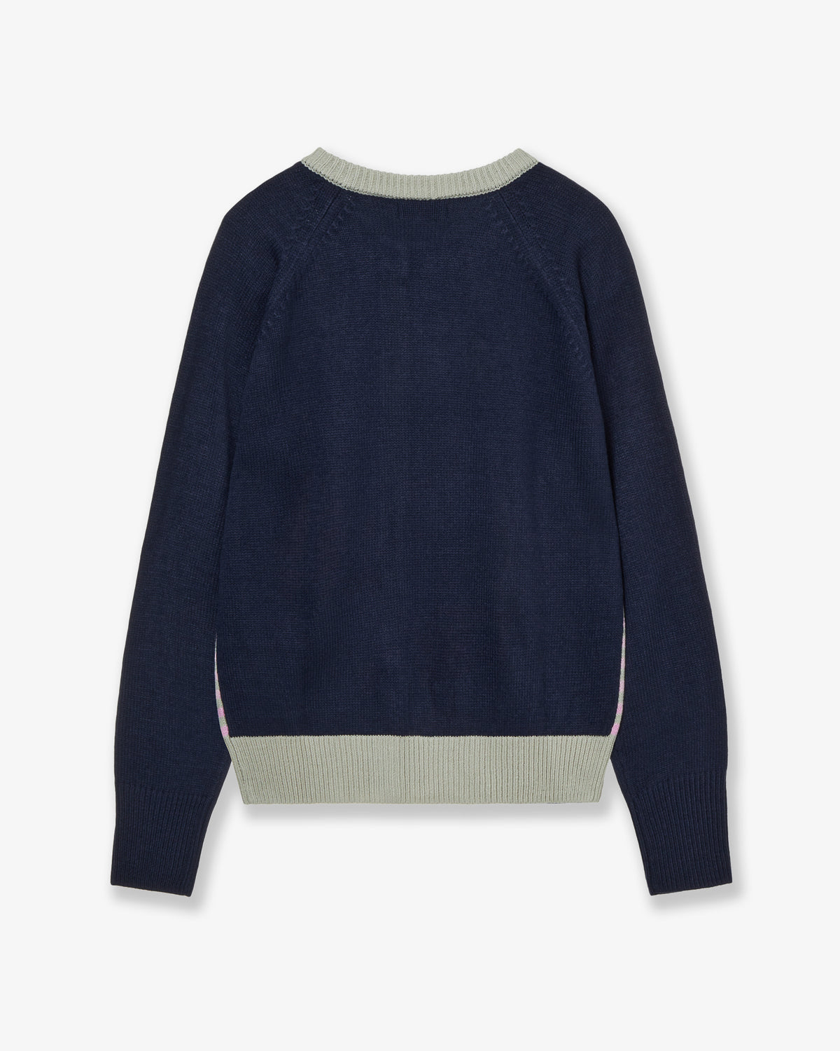 STRIPE BLOCK CARDIGAN [NAVY]