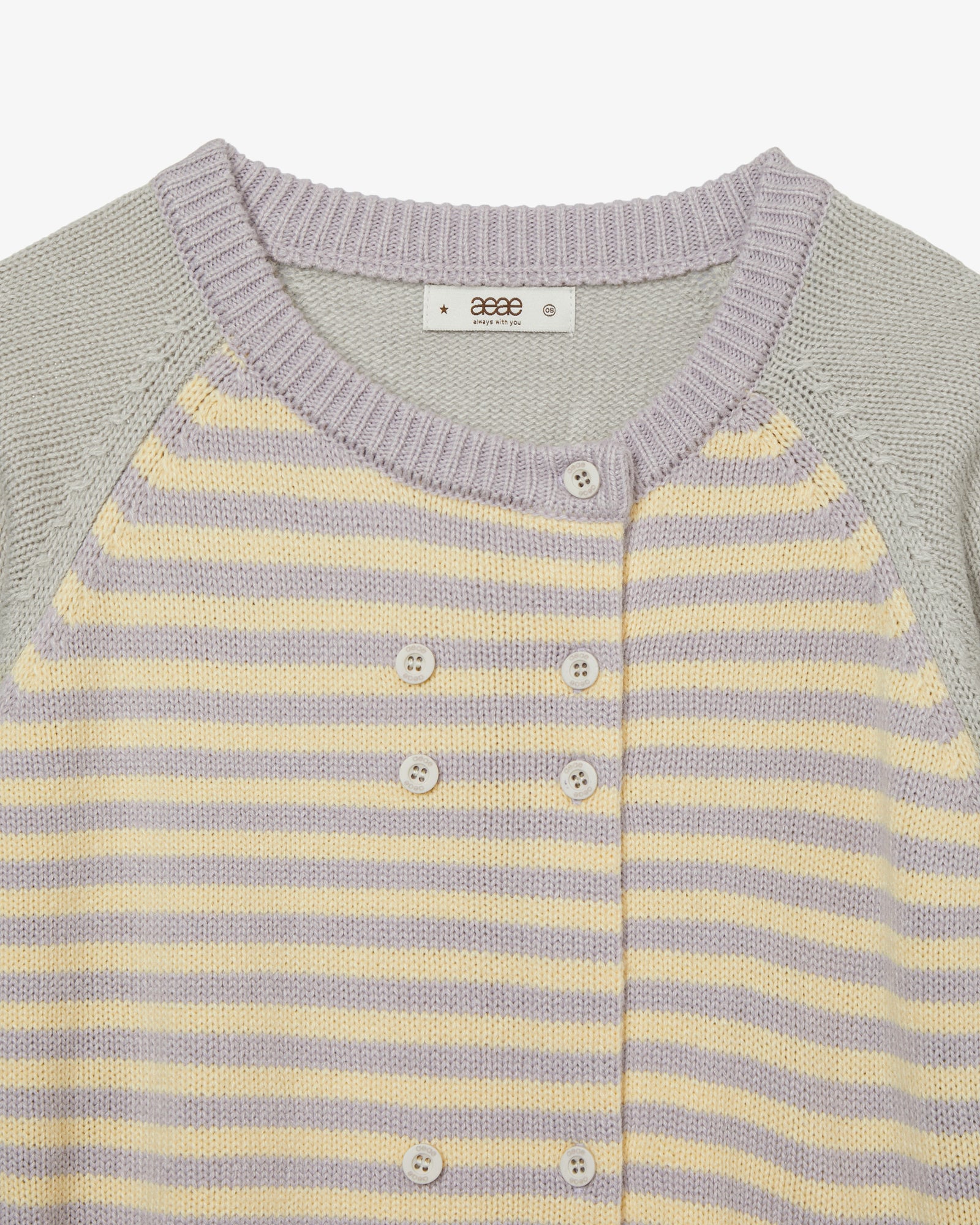 STRIPE BLOCK CARDIGAN [YELLOW]