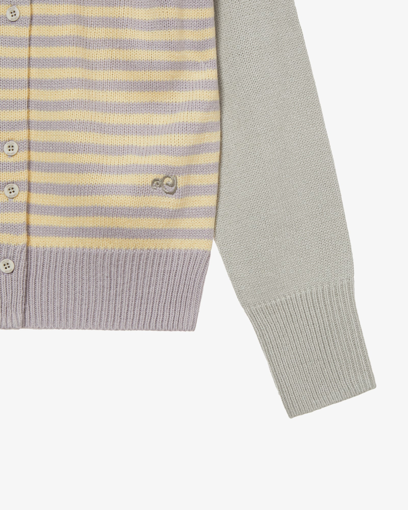 STRIPE BLOCK CARDIGAN [YELLOW]