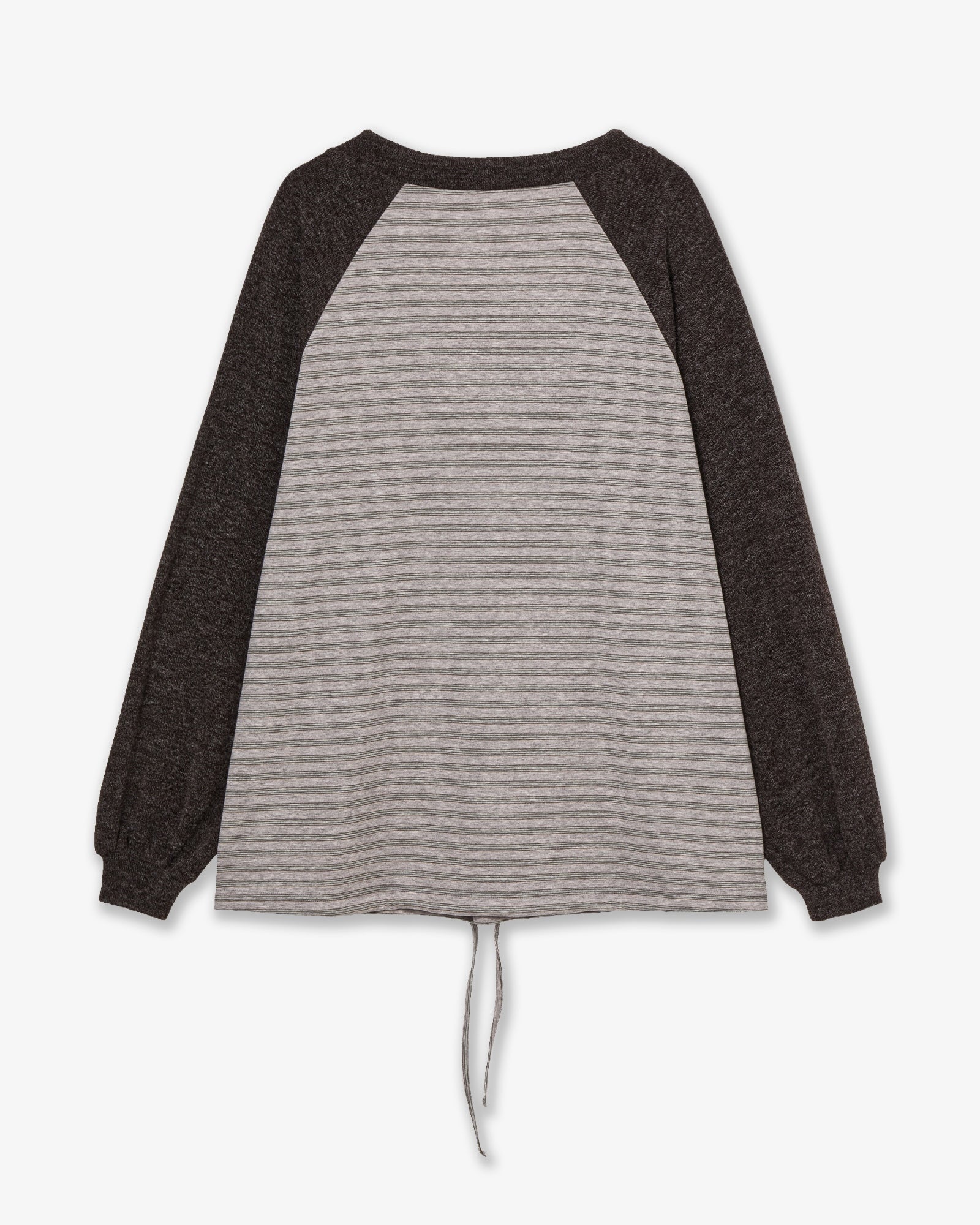 STRIPE DRAWSTRING TOP [PINK]