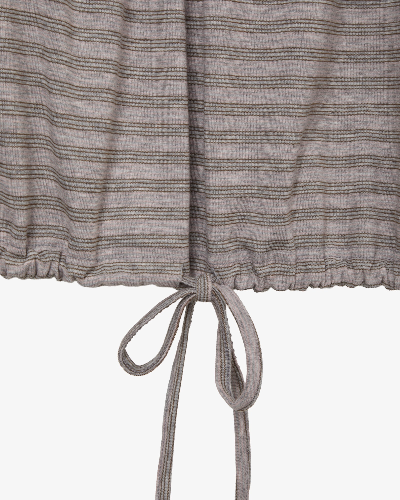 STRIPE DRAWSTRING TOP [PINK]
