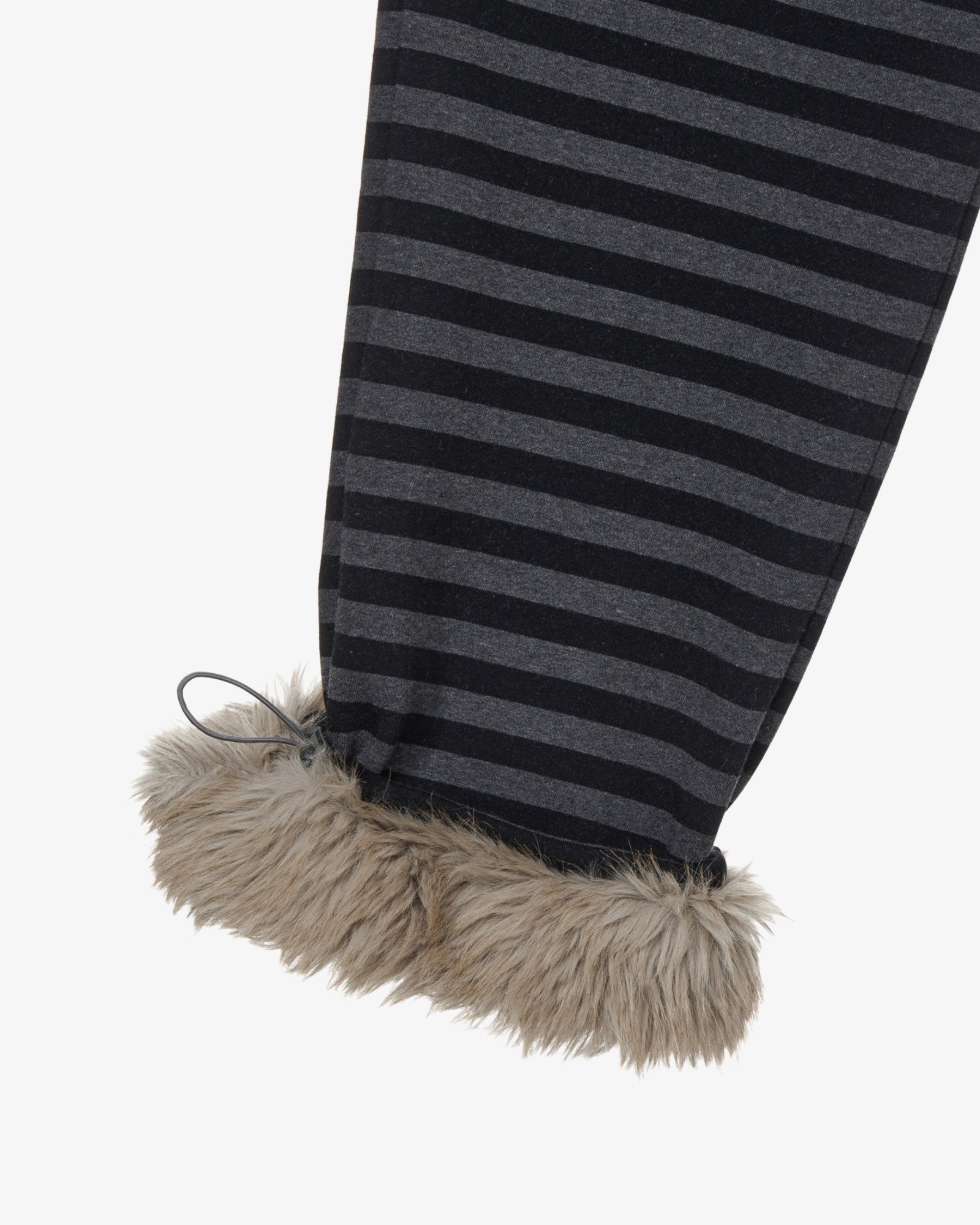 STRIPE FUR SWEATPANTS [CHARCOAL]