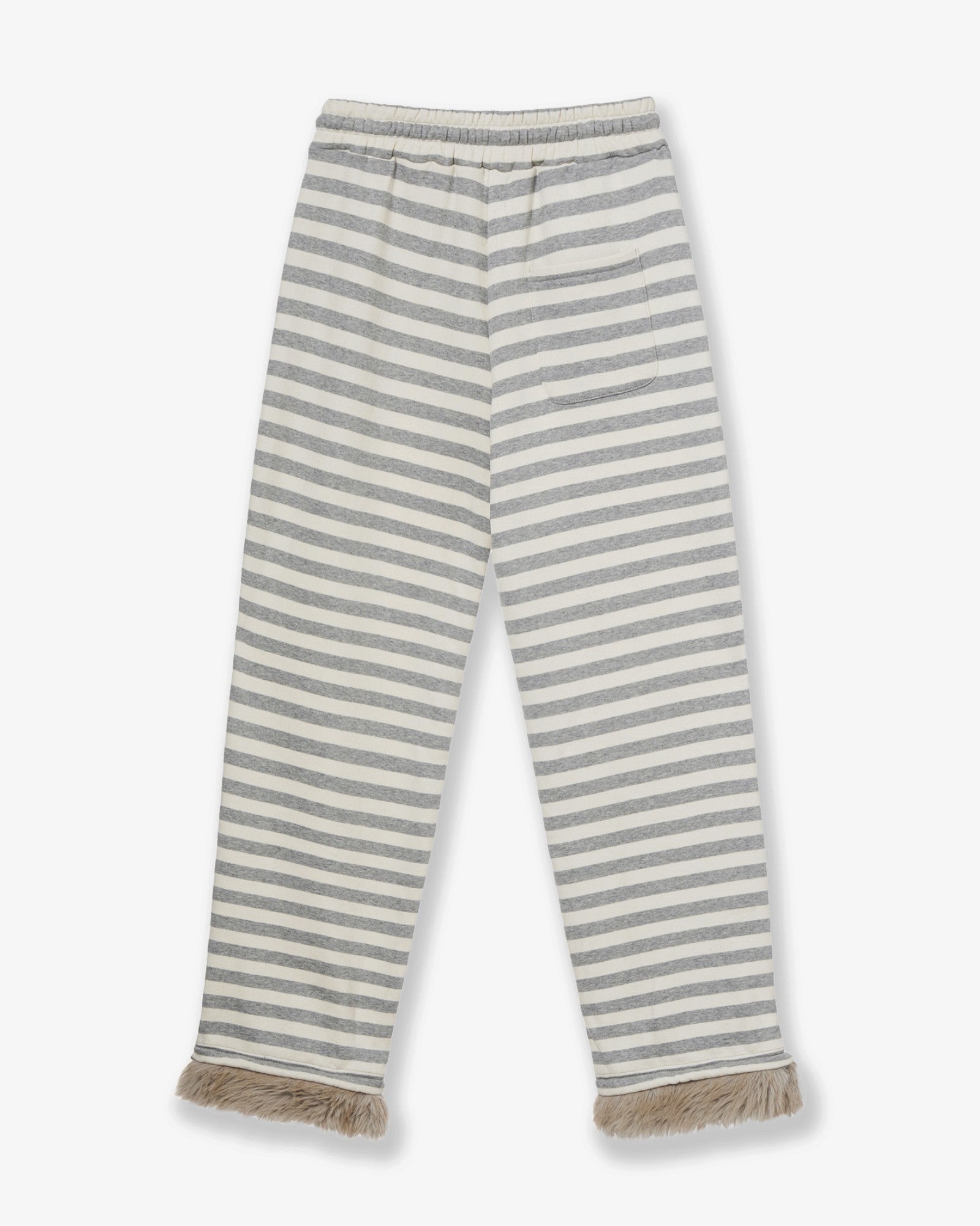 STRIPE FUR SWEATPANTS [GREY]