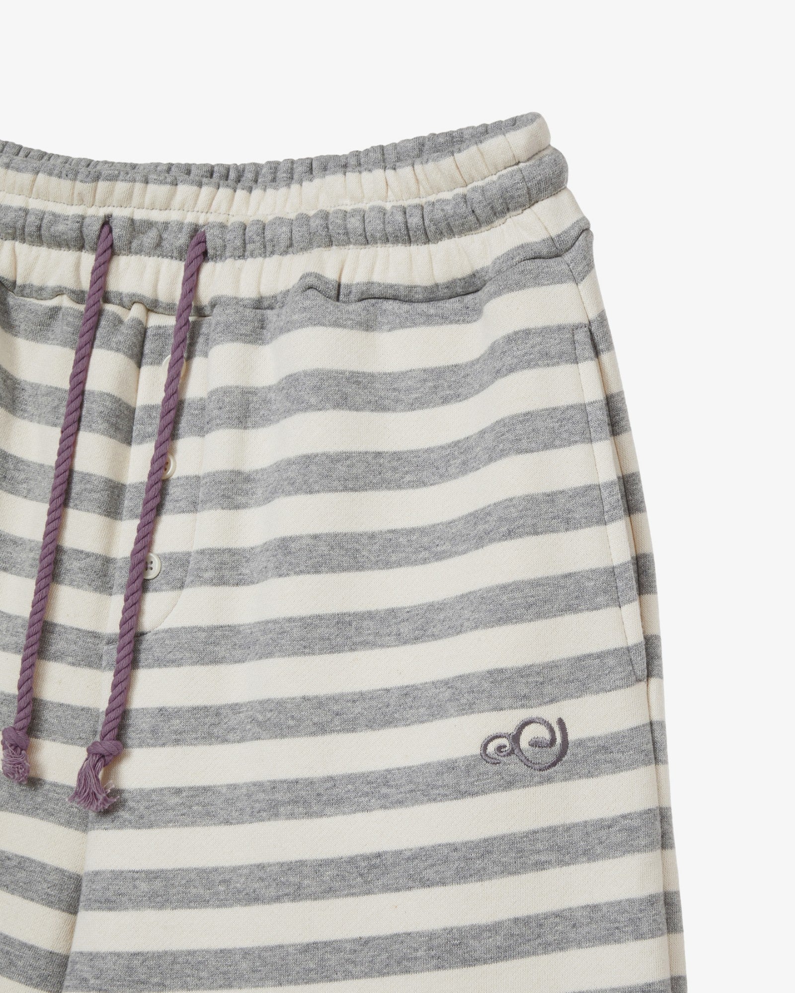 STRIPE FUR SWEATPANTS [GREY]