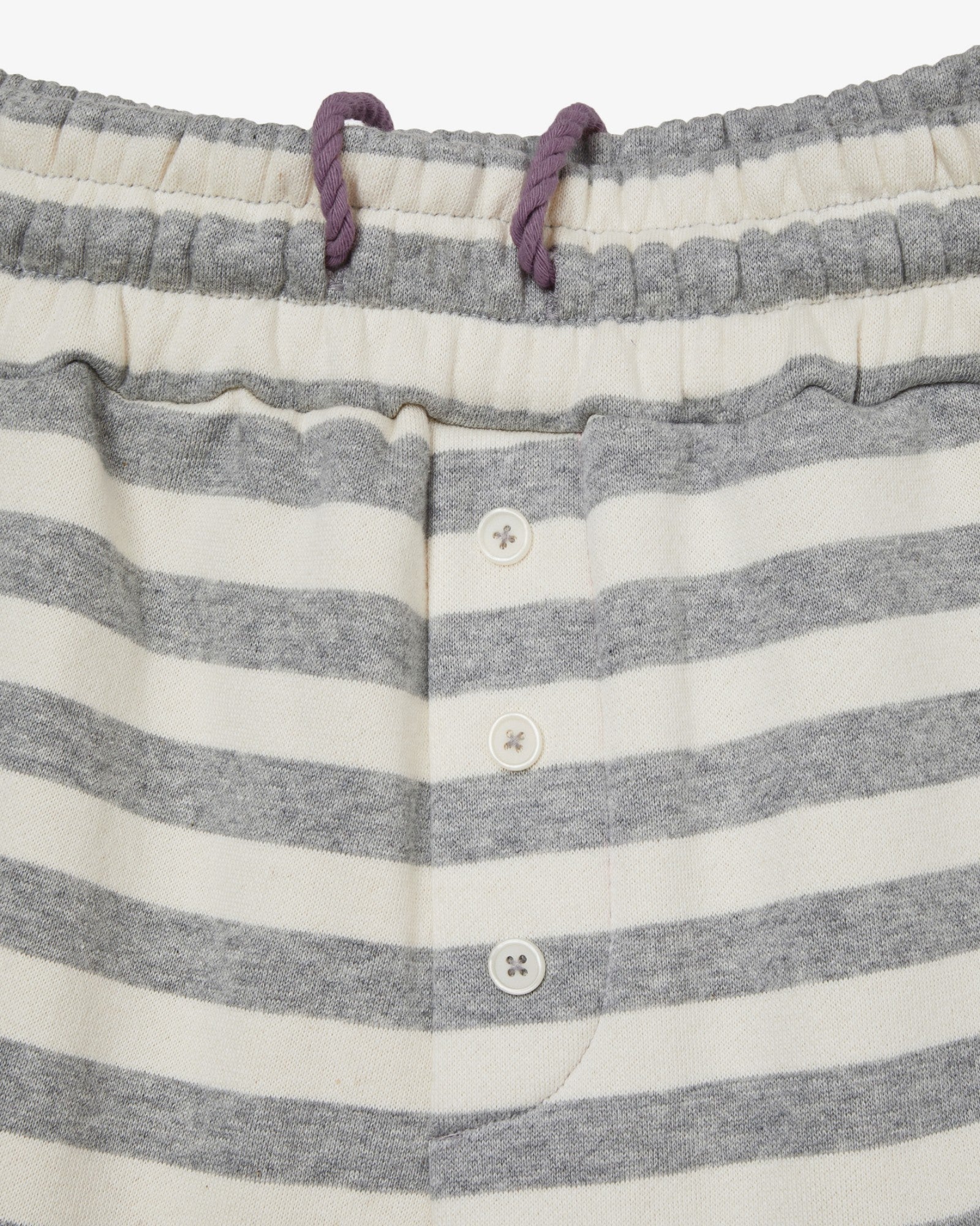 STRIPE FUR SWEATPANTS [GREY]