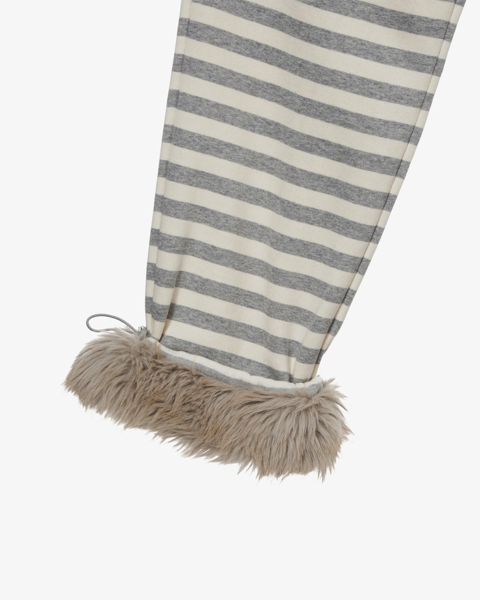 STRIPE FUR SWEATPANTS [GREY]