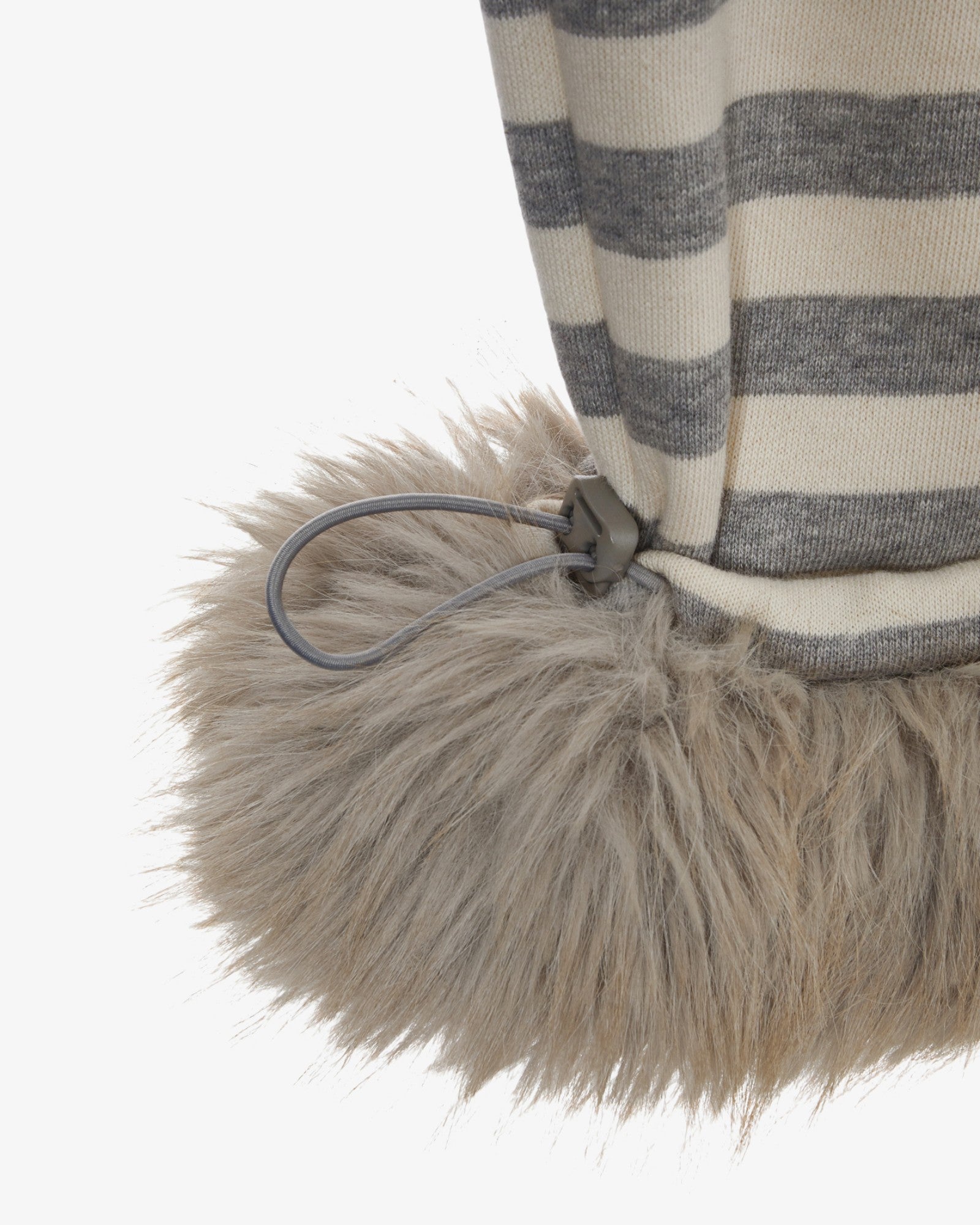 STRIPE FUR SWEATPANTS [GREY]