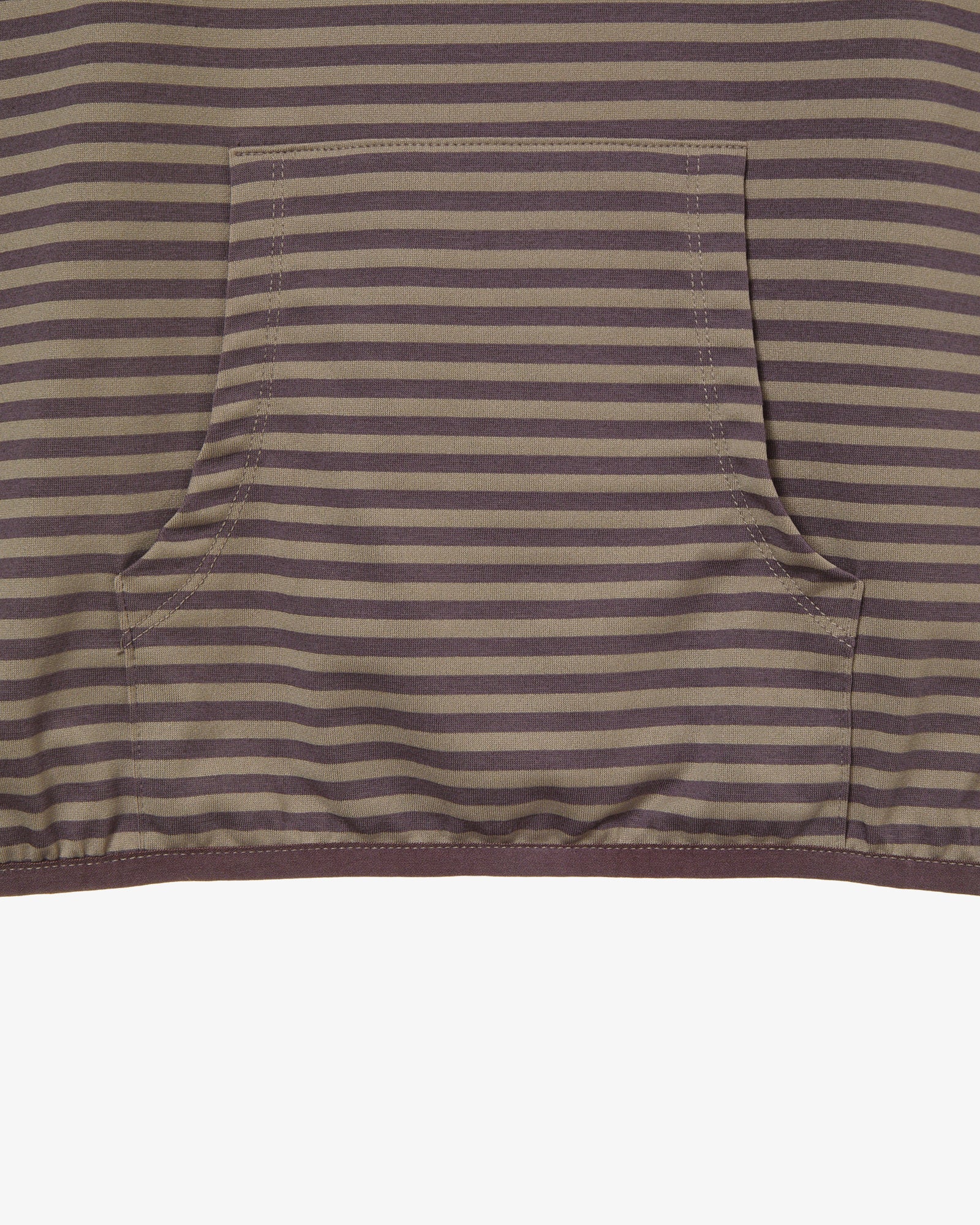 STRIPE HALF SLEEVE HOODIE [PURPLE]