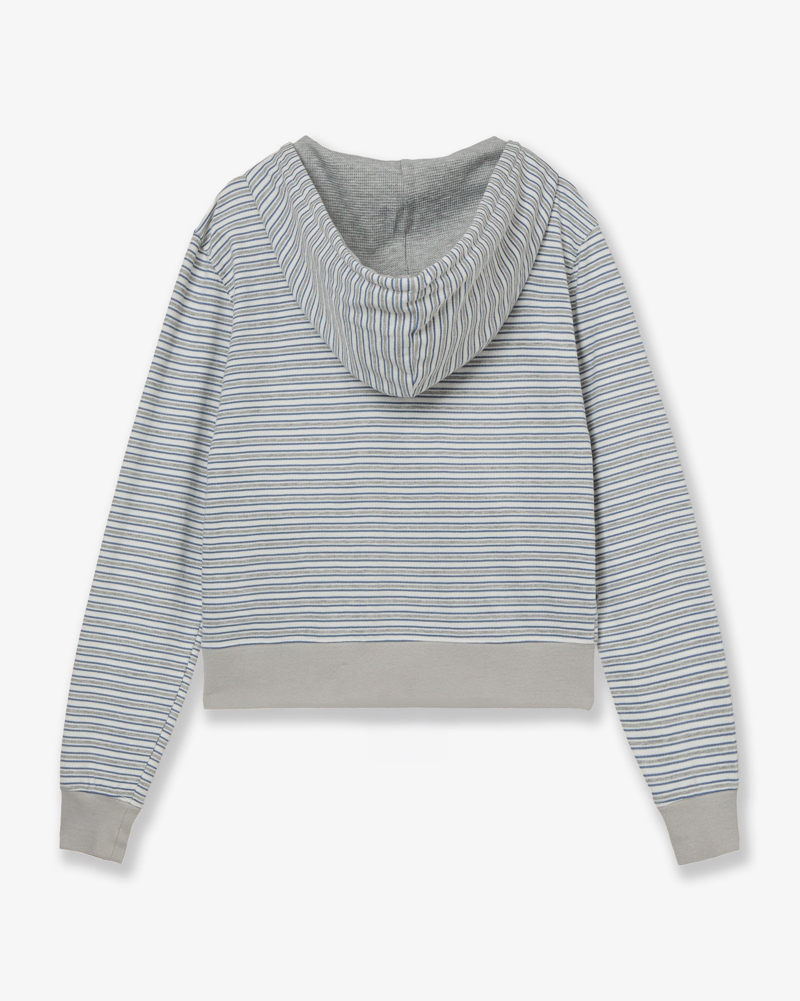 STRIPE HOODIE ZIP-UP [GREY]