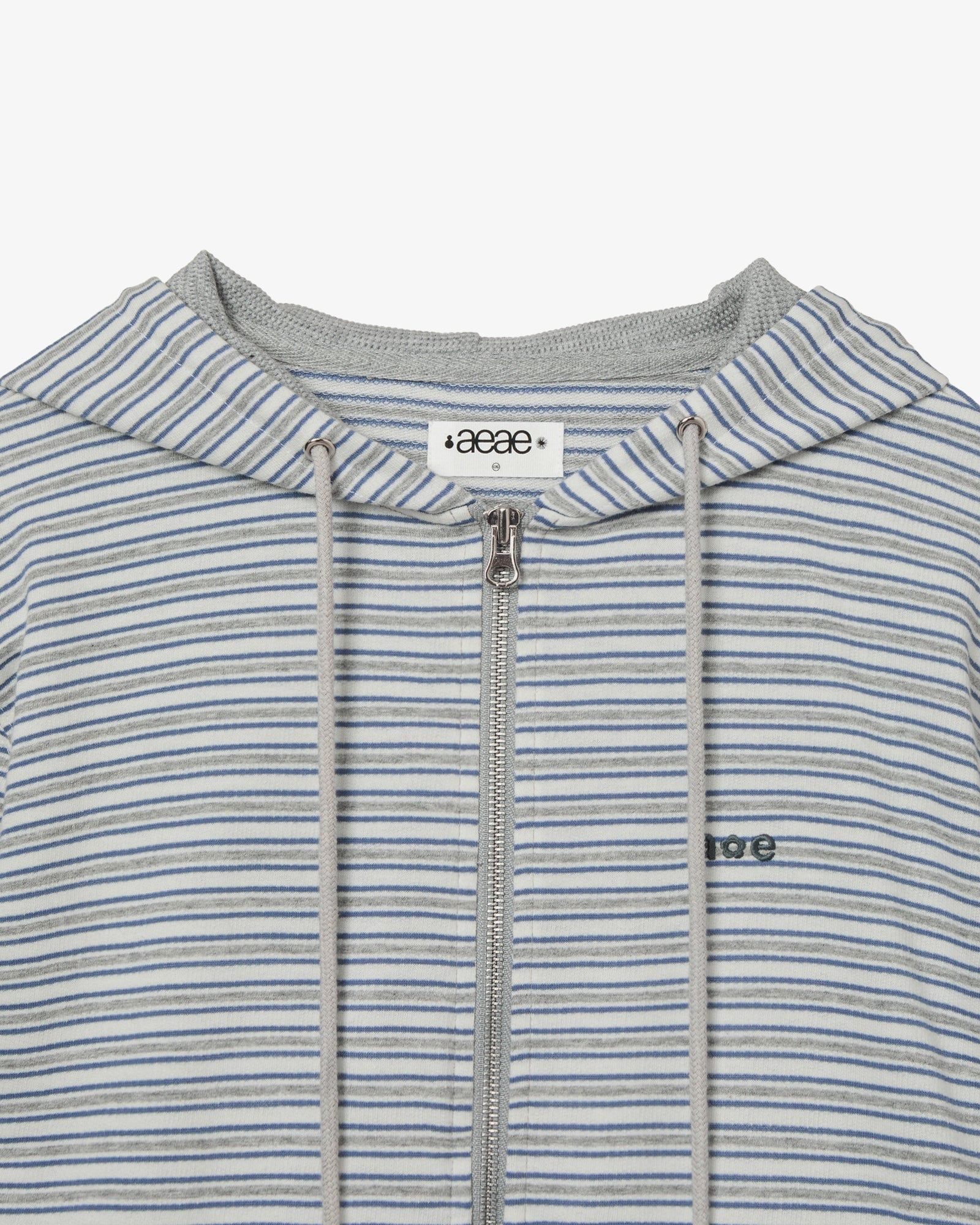STRIPE HOODIE ZIP-UP [GREY]