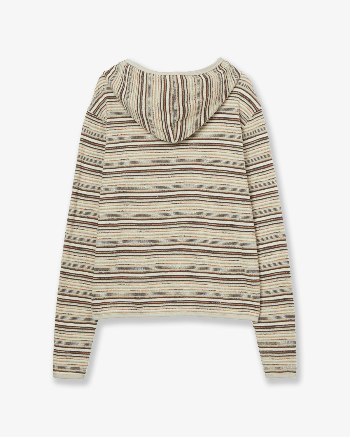 STRIPE KNIT HOODIE [IVORY]