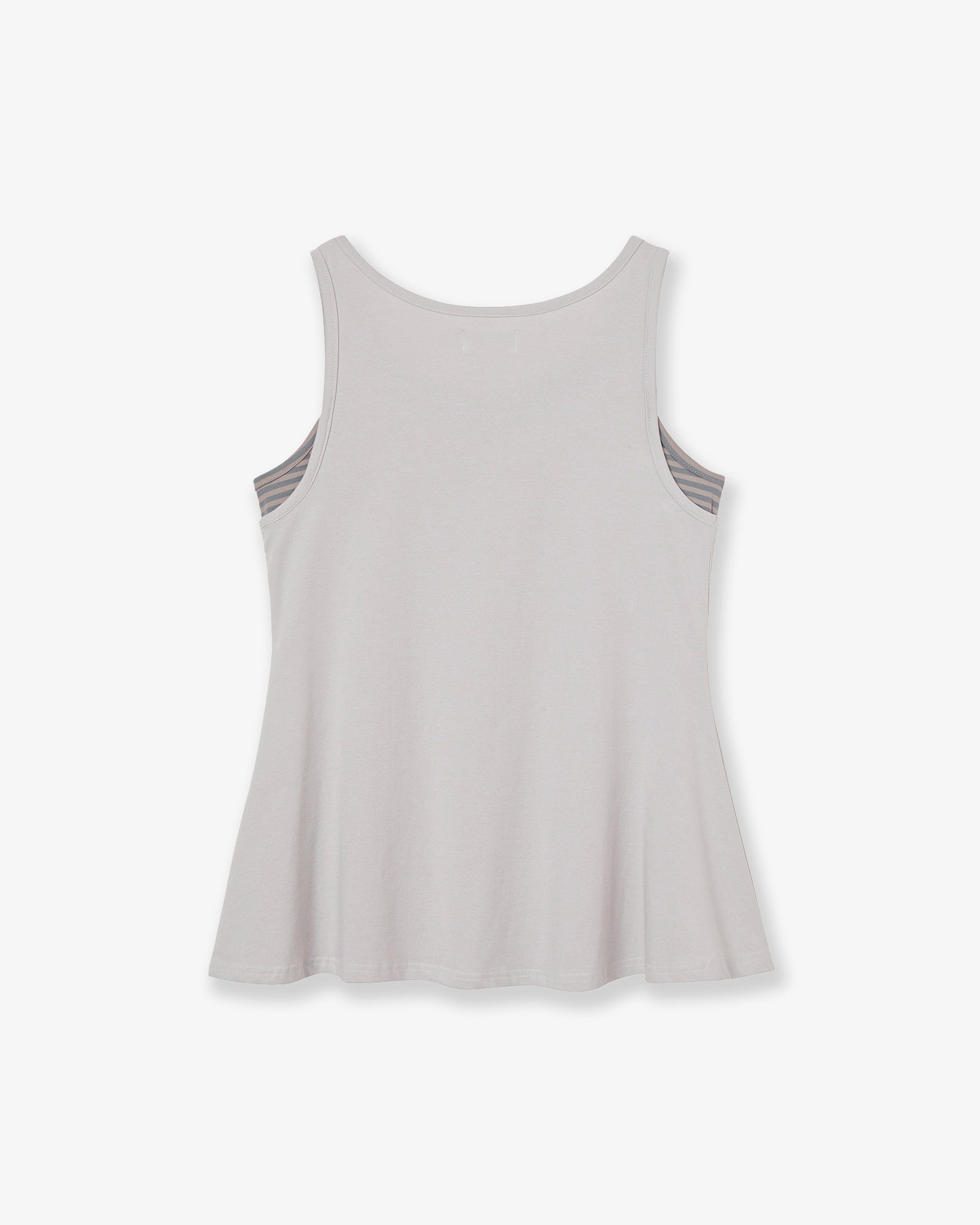 STRIPE LAYERED SLEEVELESS [ASH]