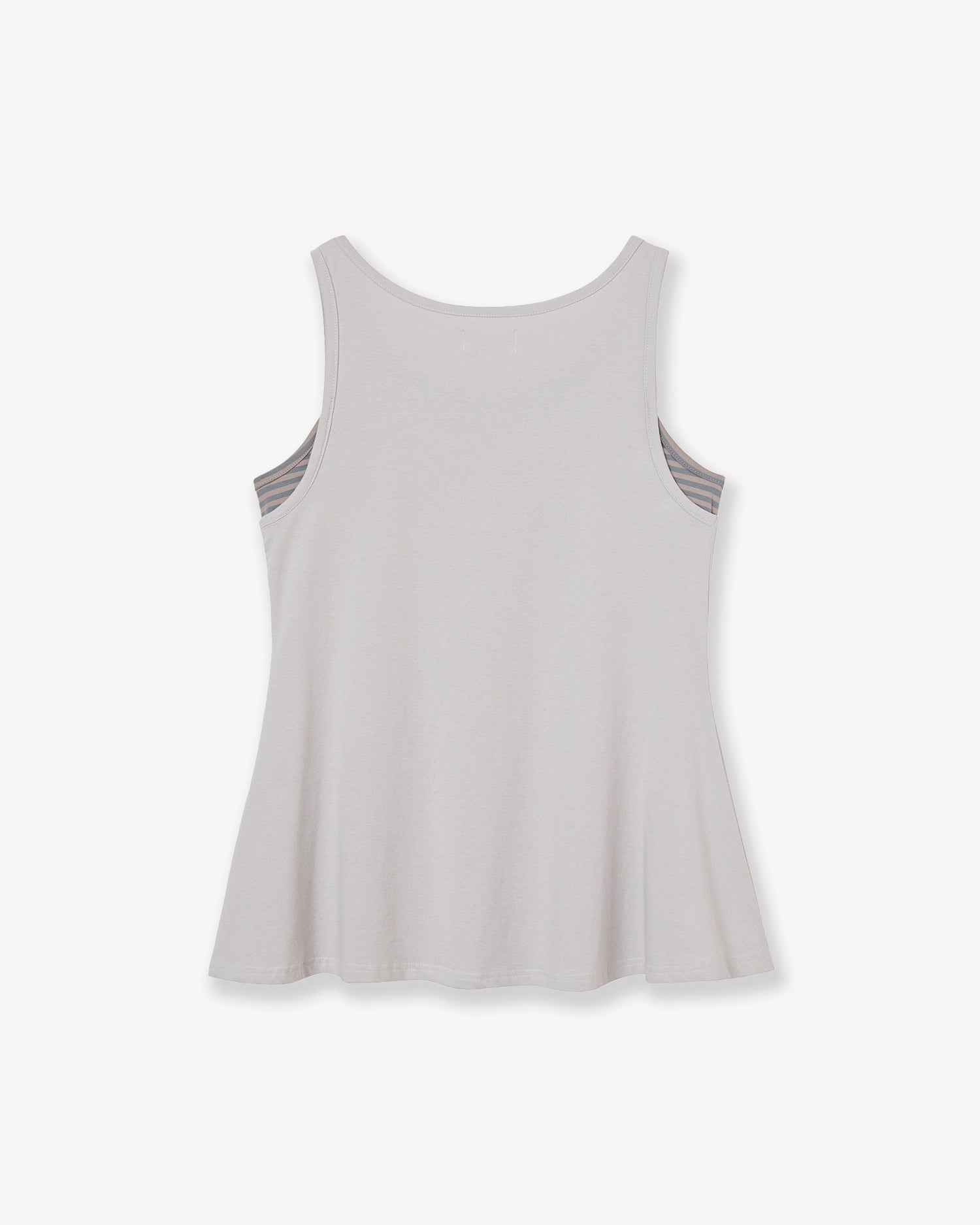 STRIPE LAYERED SLEEVELESS [ASH]