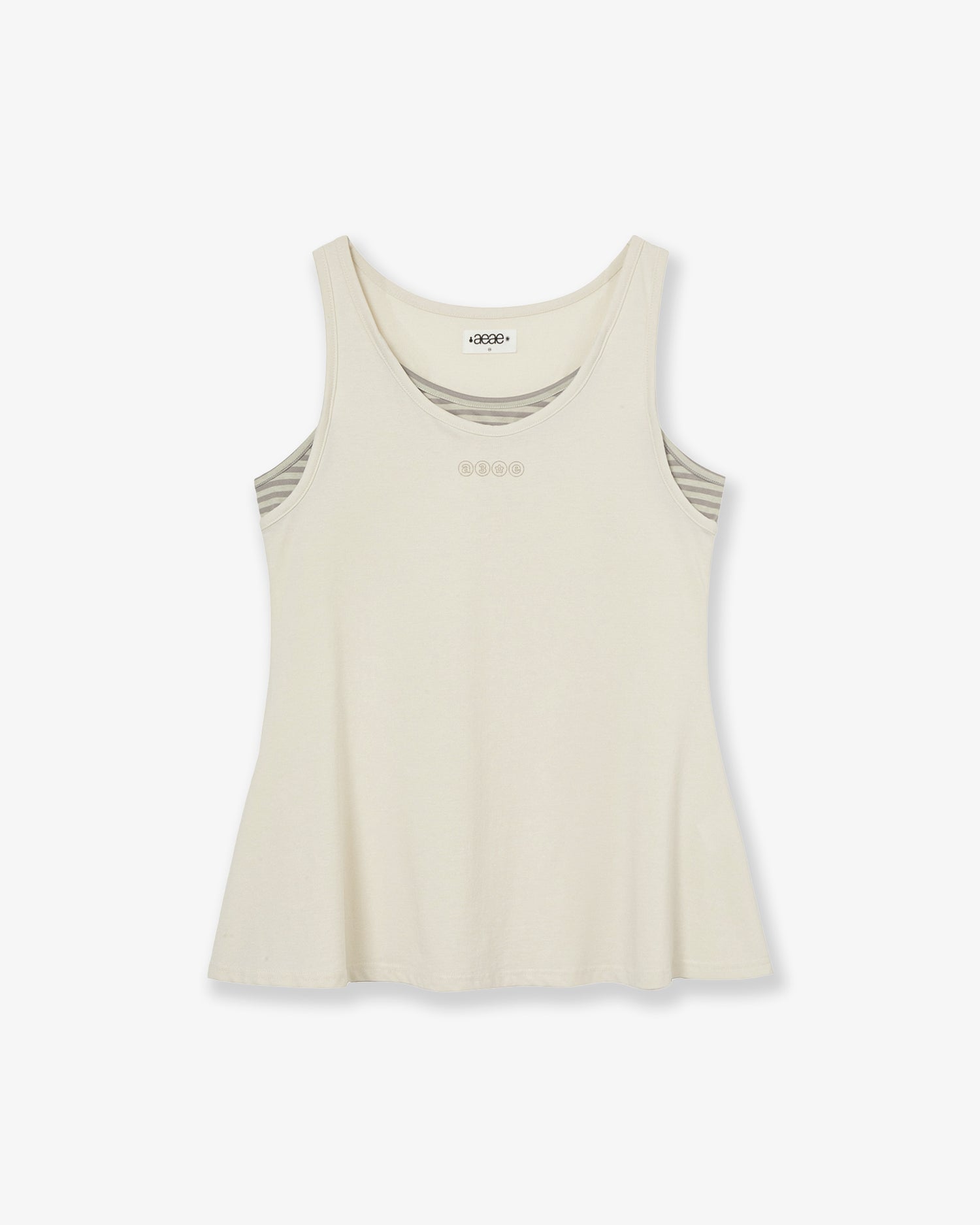 STRIPE LAYERED SLEEVELESS [IVORY]