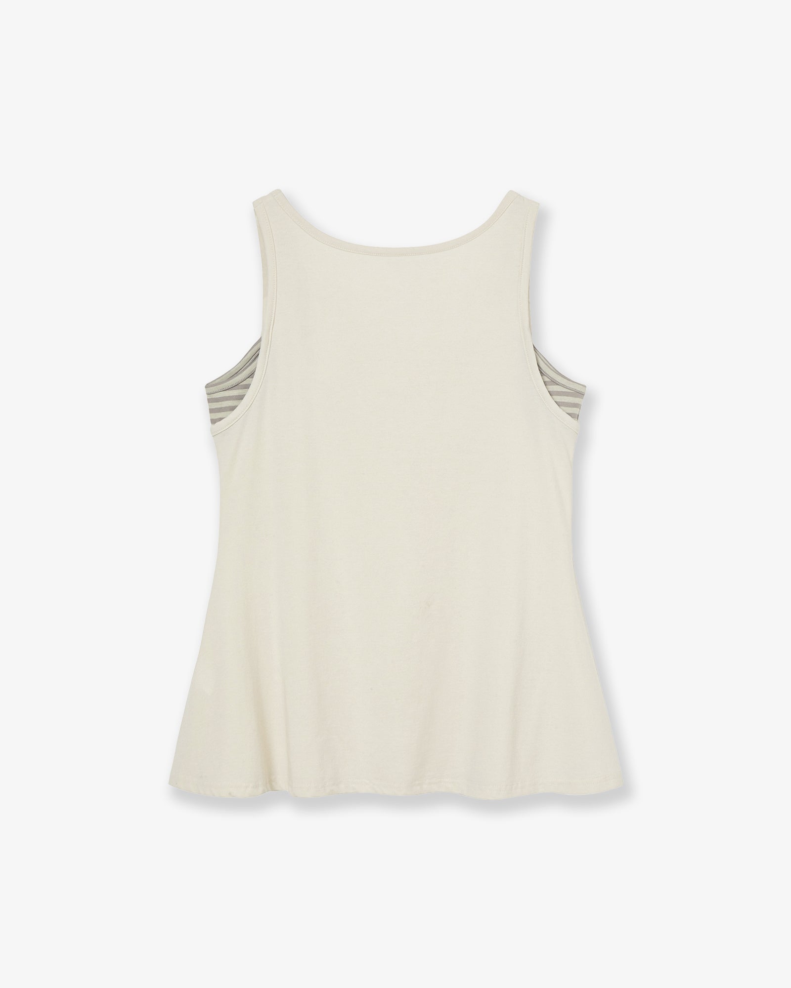 STRIPE LAYERED SLEEVELESS [IVORY]