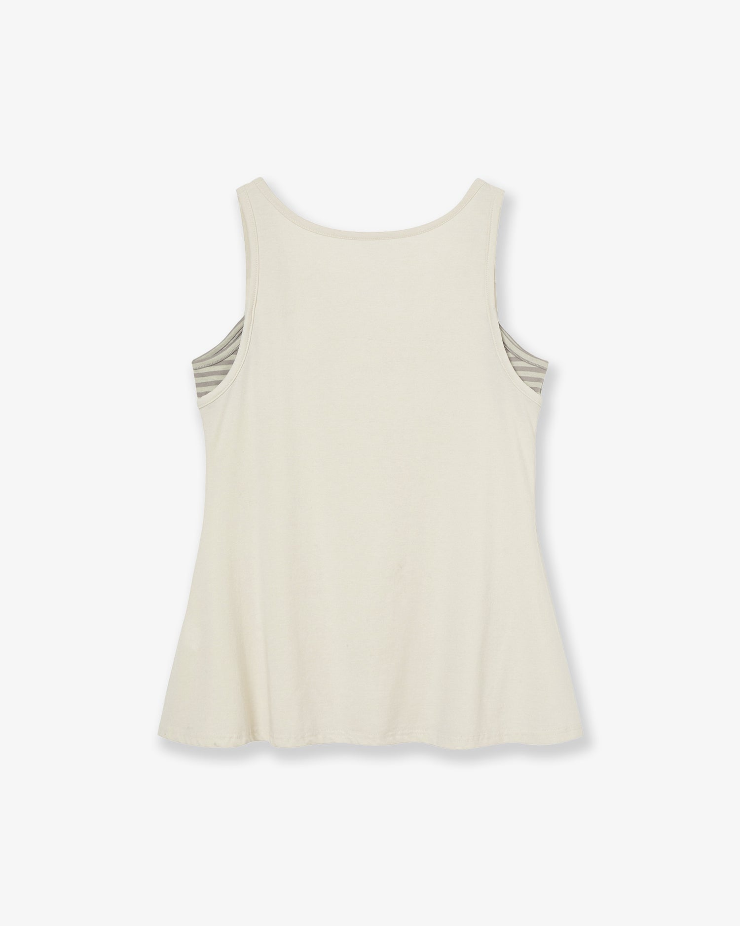 STRIPE LAYERED SLEEVELESS [IVORY]