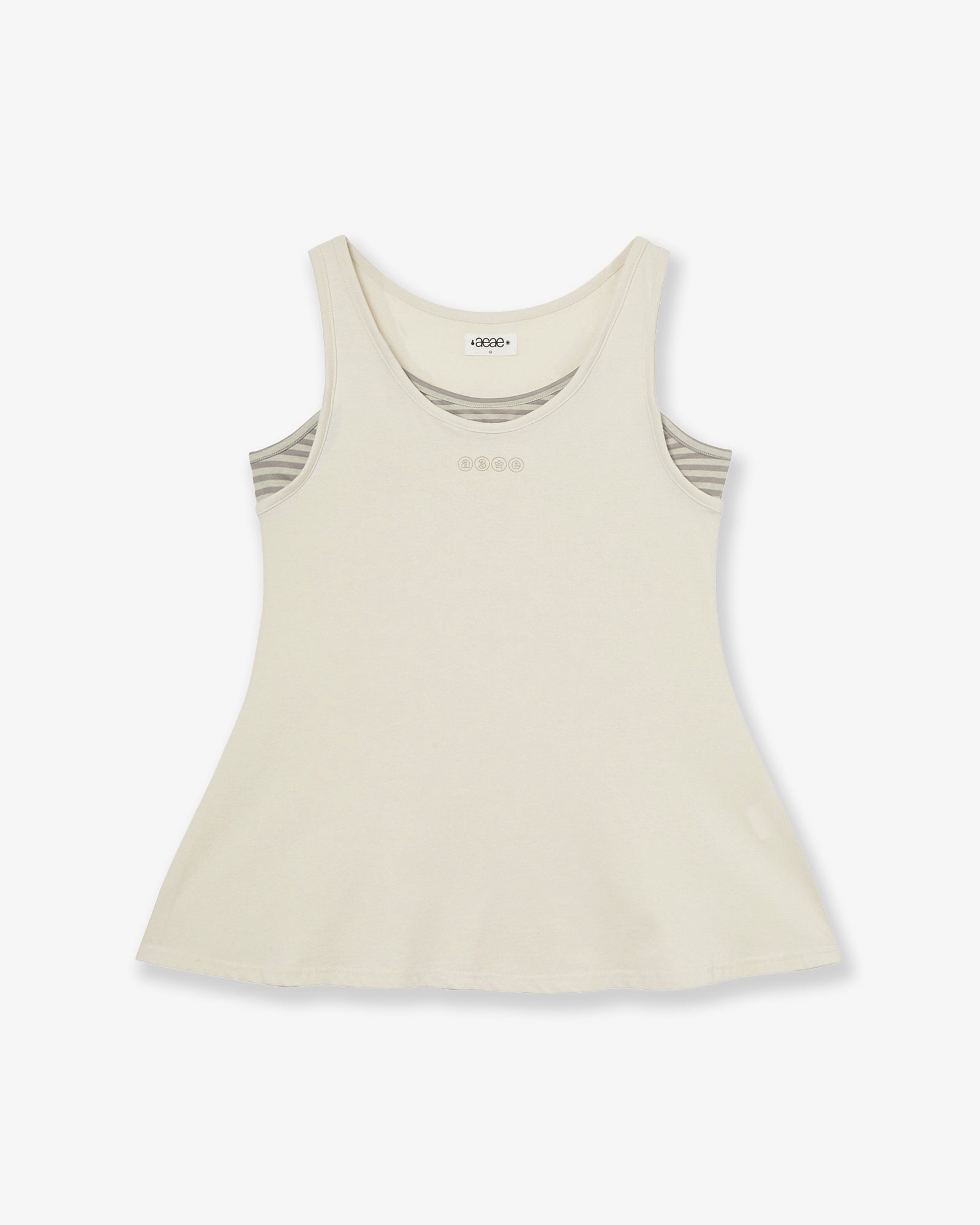 STRIPE LAYERED SLEEVELESS [IVORY]