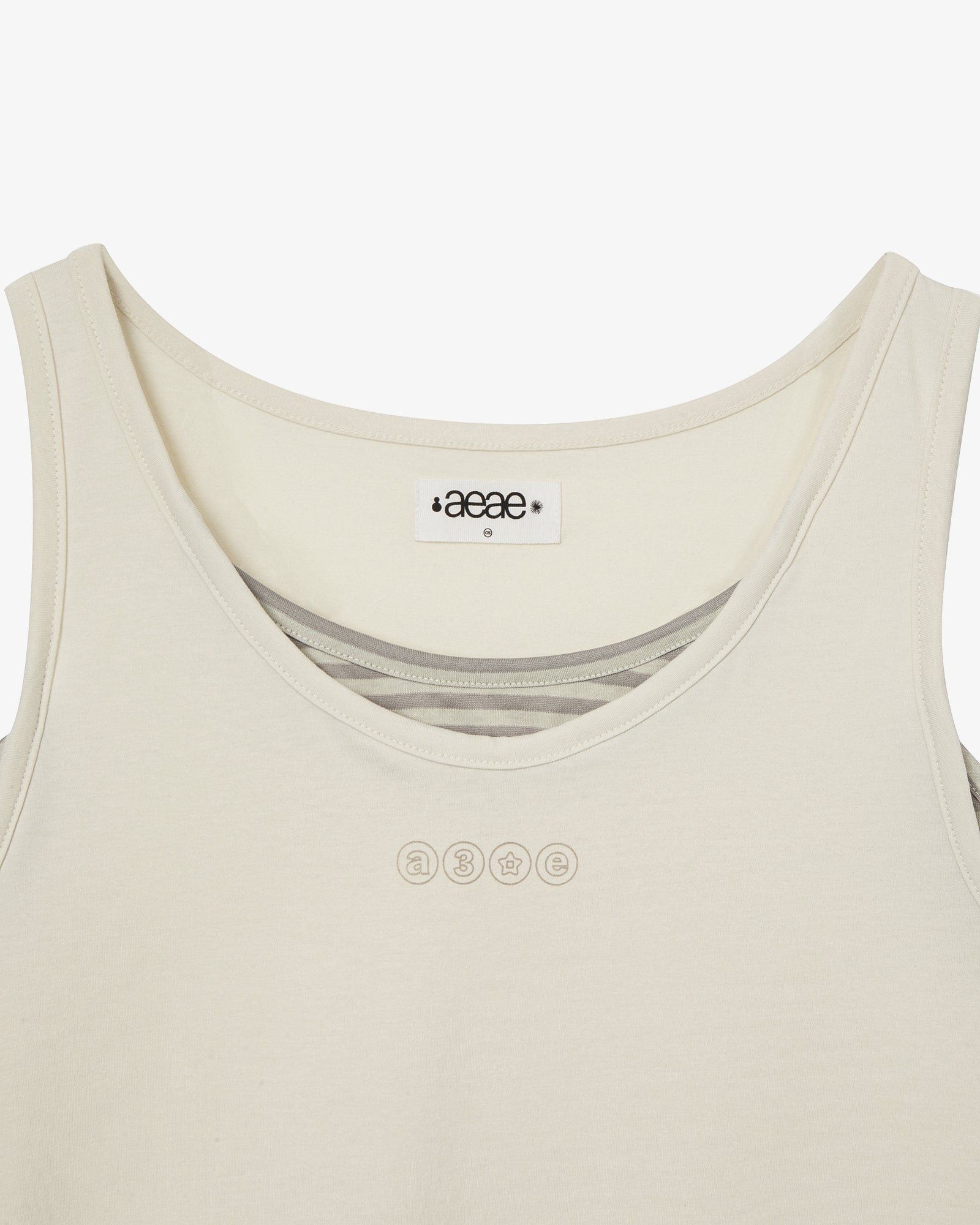 STRIPE LAYERED SLEEVELESS [IVORY]