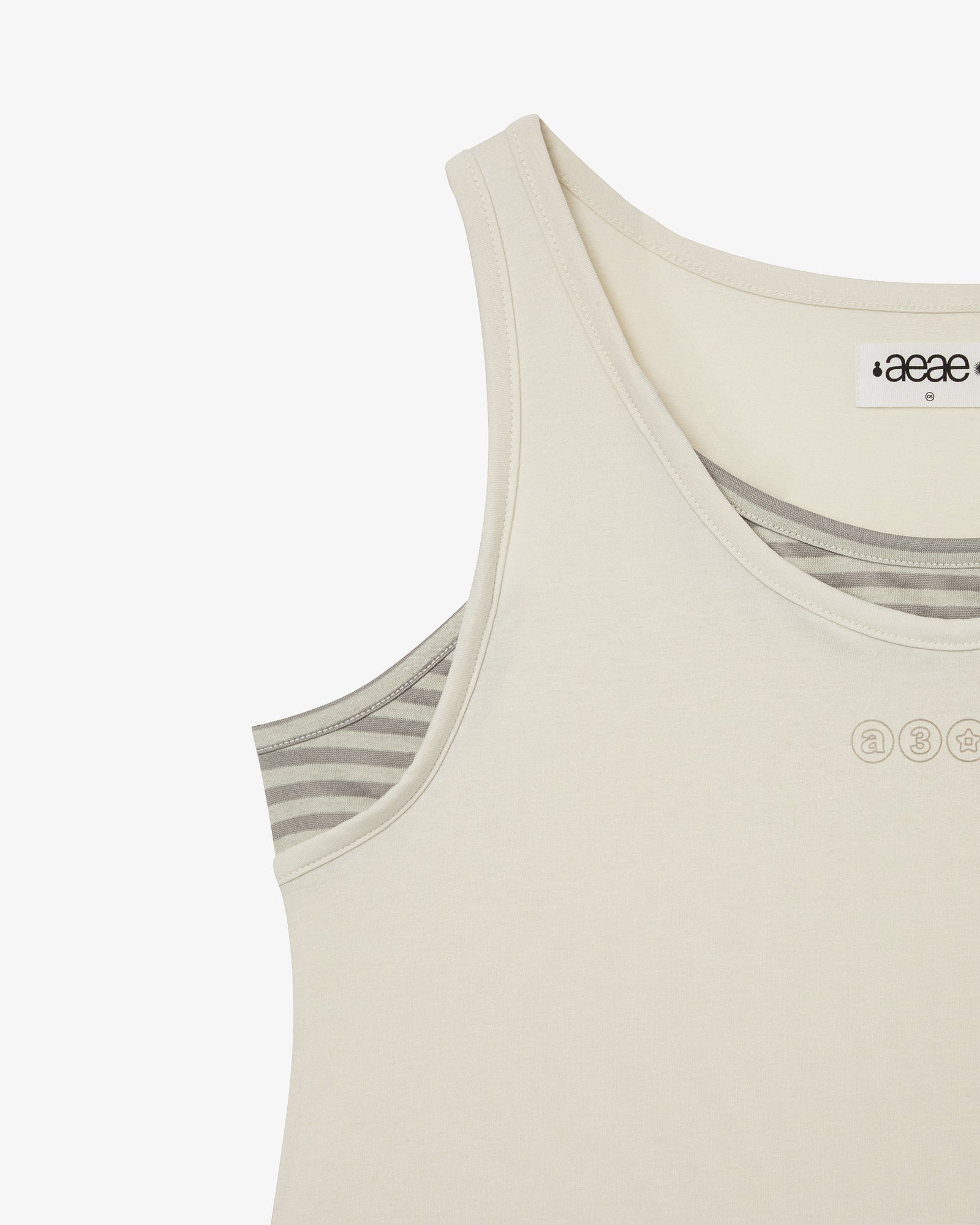 STRIPE LAYERED SLEEVELESS [IVORY]