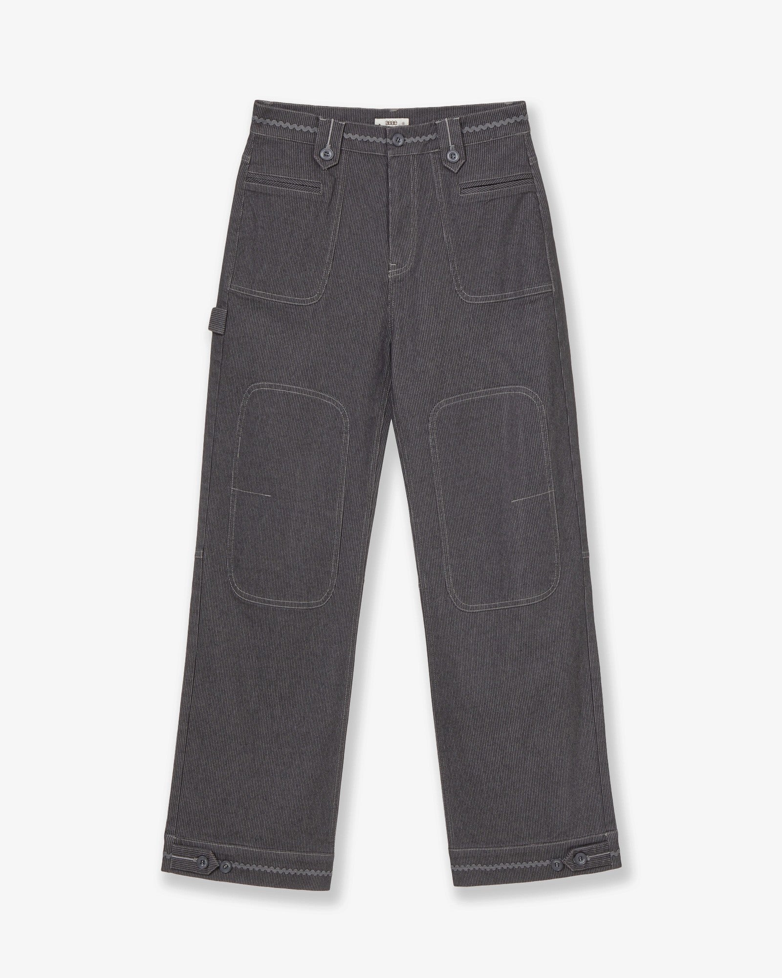 STRIPE WORK PANTS [CHARCOAL]
