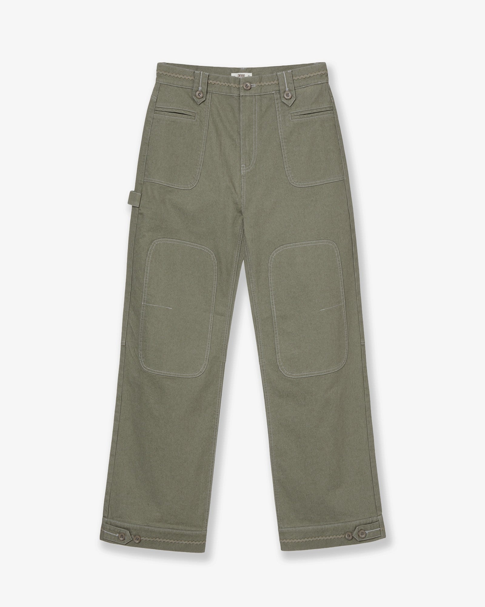 STRIPE WORK PANTS [OLIVE]