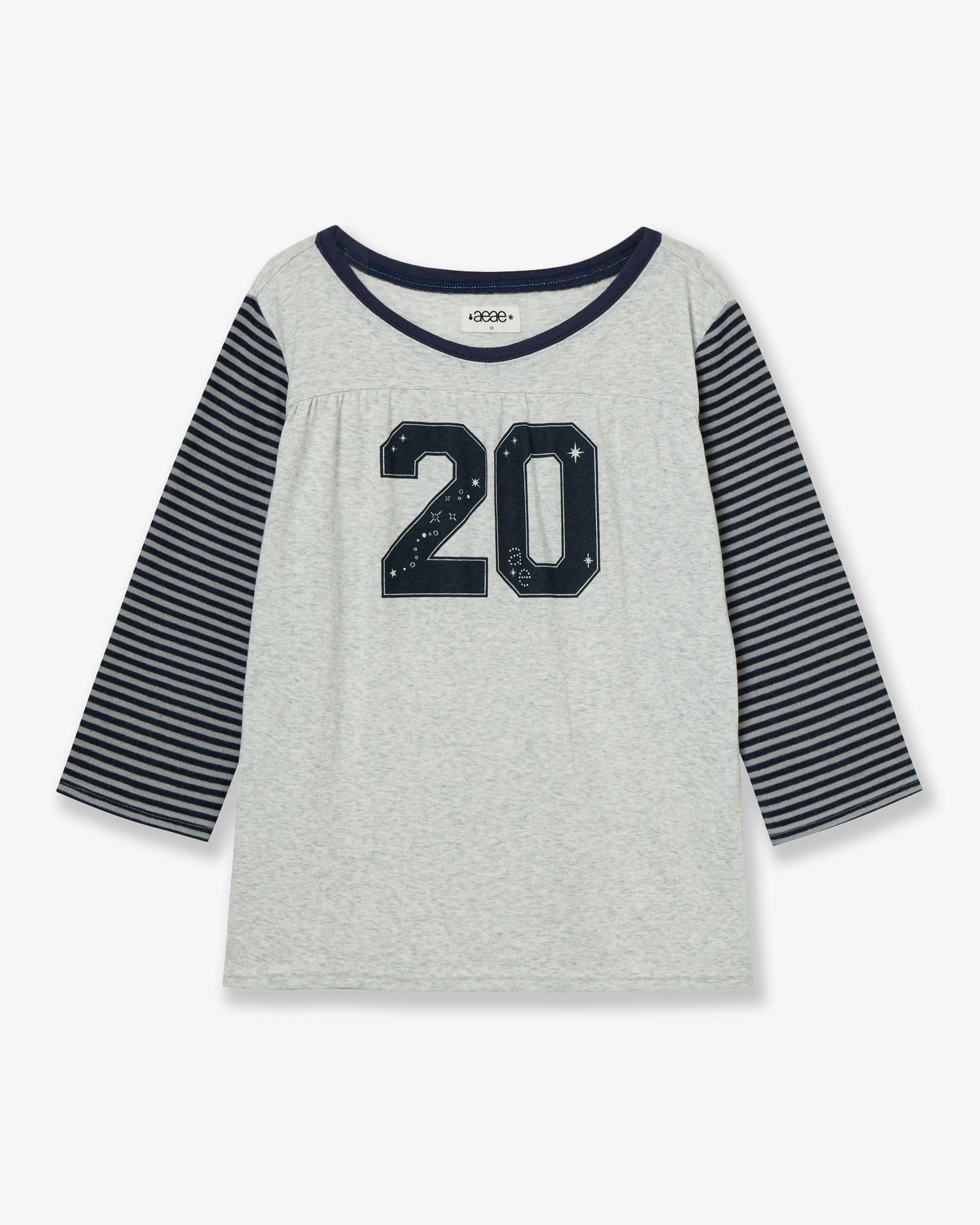 【10月上旬お届けアイテム】STRIPE COMBI TEE [NAVY]
