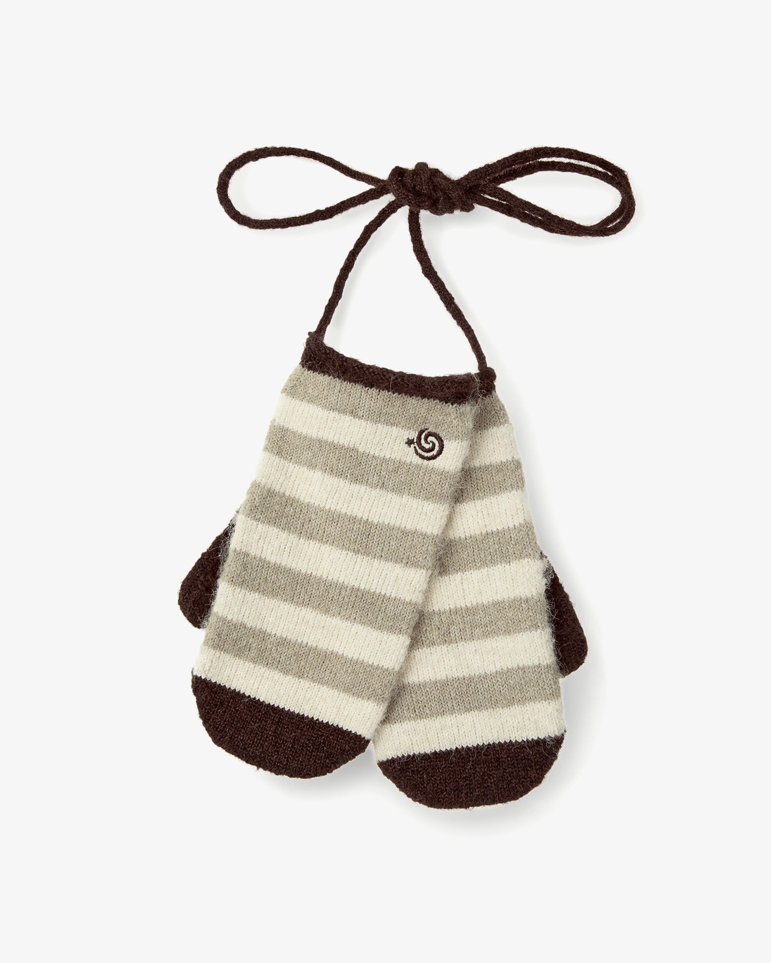 STRIPE MITTEN GLOVES [KHAKI]