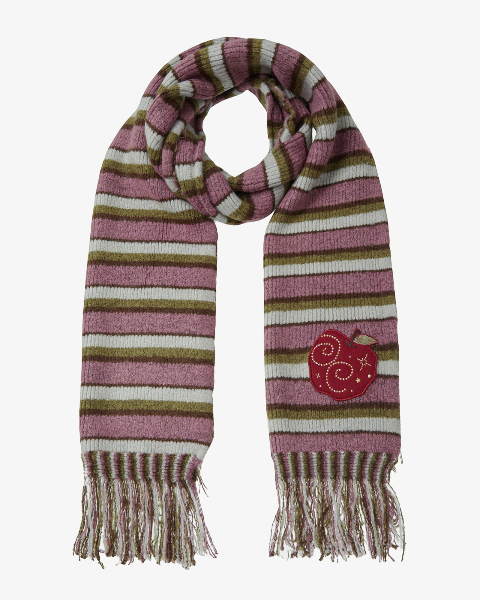 STRIPE TASSEL MUFFLER [PURPLE]