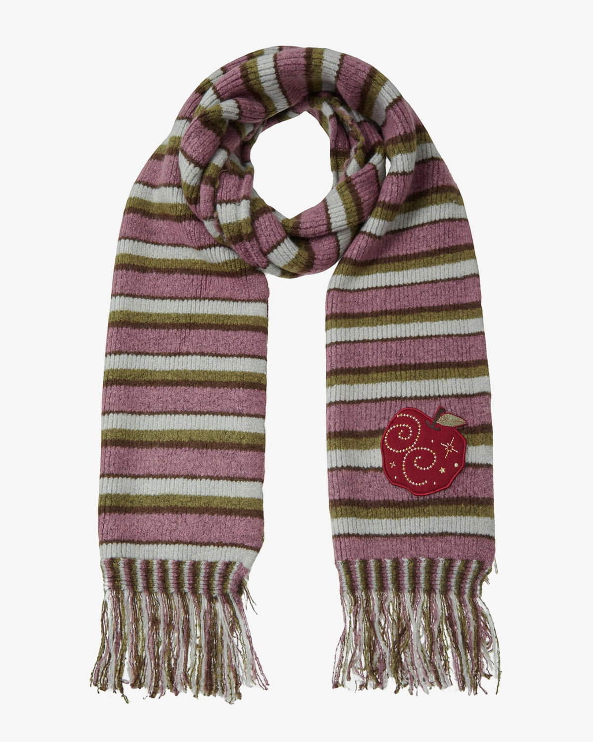 STRIPE TASSEL MUFFLER [PURPLE]