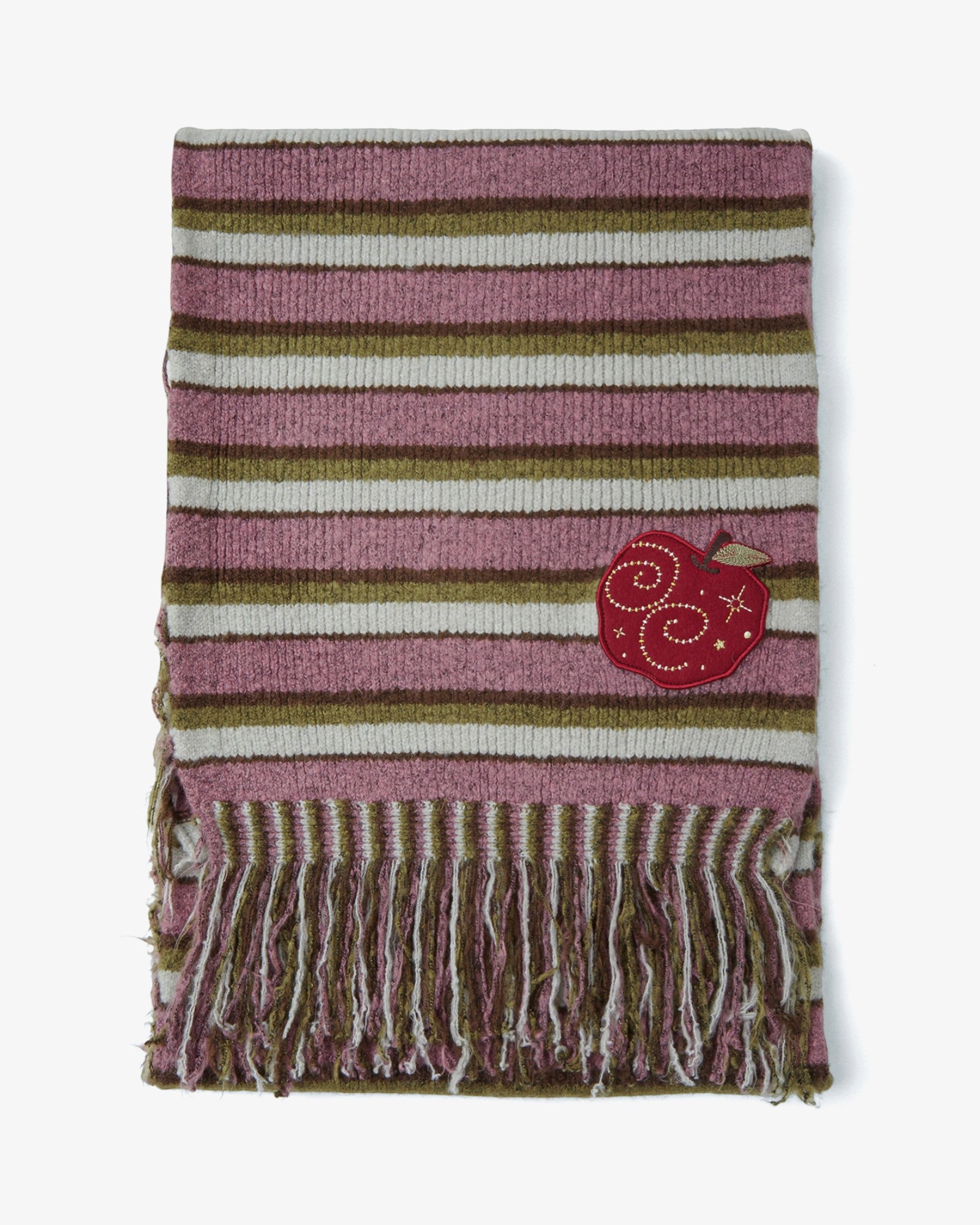 STRIPE TASSEL MUFFLER [PURPLE]