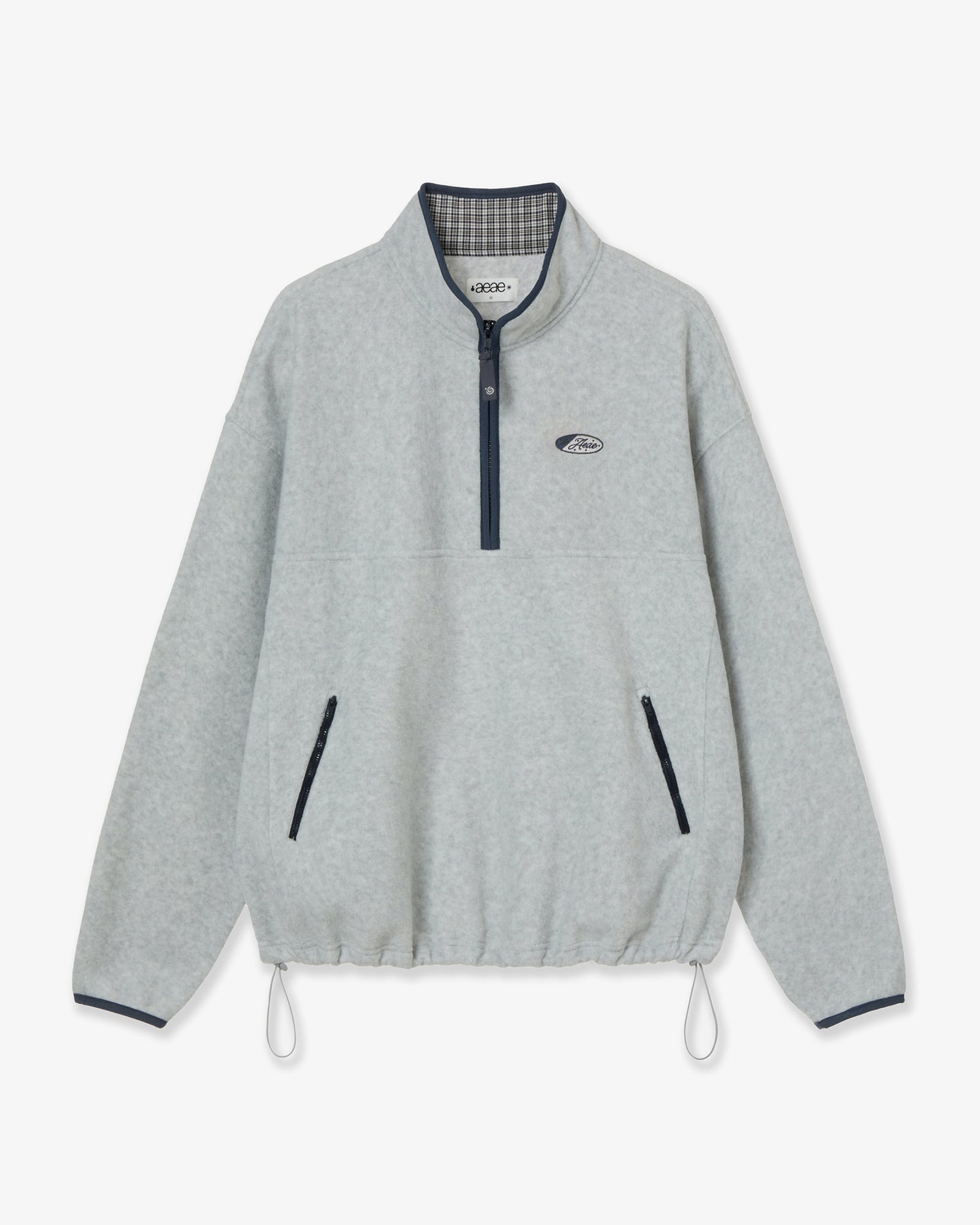 SYMBOL FLEECE ANORAK [LIGHT GREY]