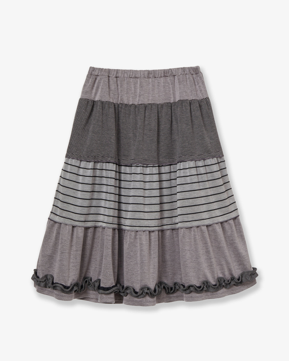 TIERED FRILL SKIRT [GREY]