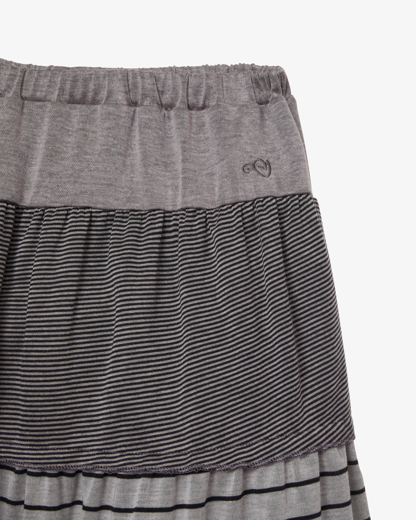 TIERED FRILL SKIRT [GREY]