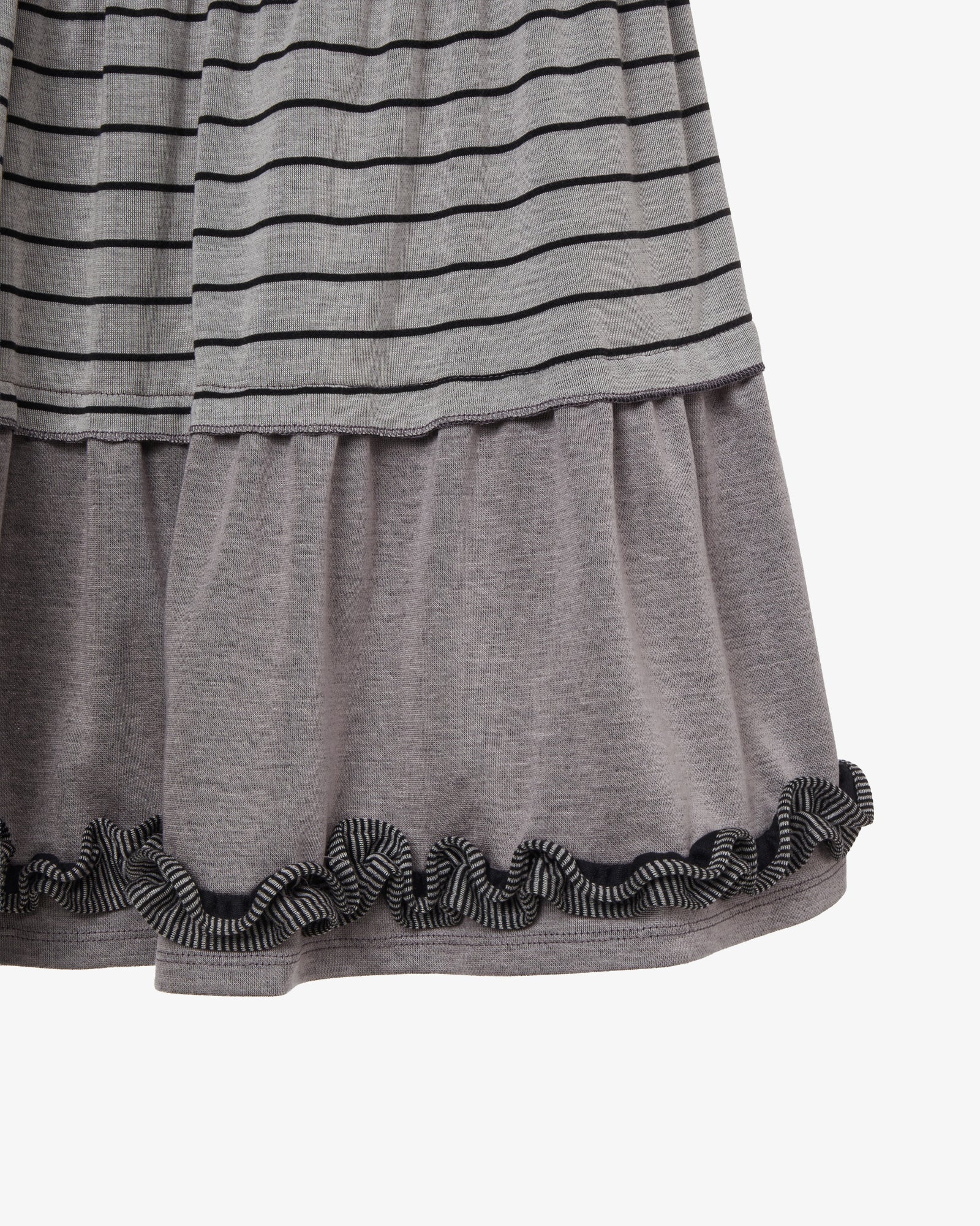 TIERED FRILL SKIRT [GREY]