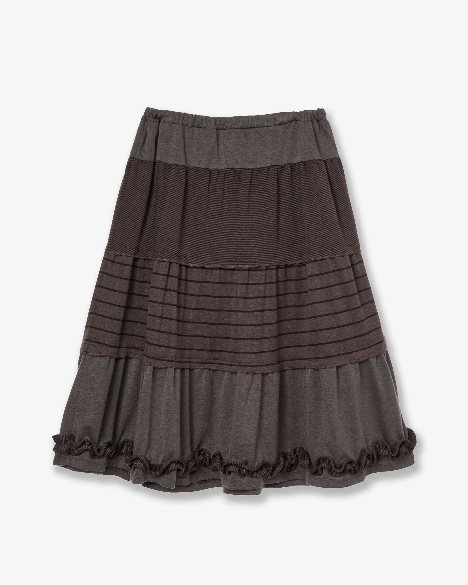 TIERED FRILL SKIRT [PURPLE]