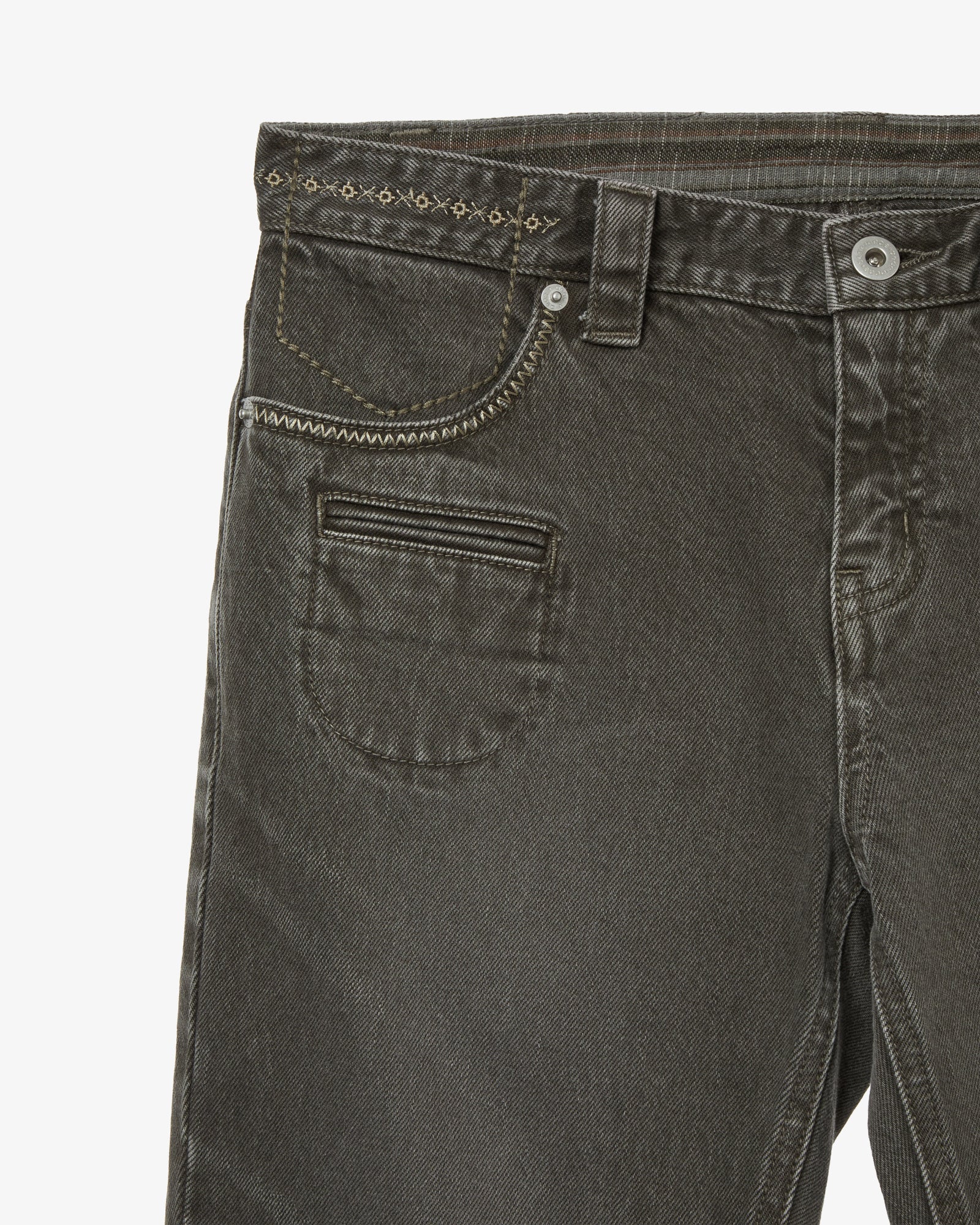 VINTAGE BOOTCUT DENIM PANTS [KHAKI]