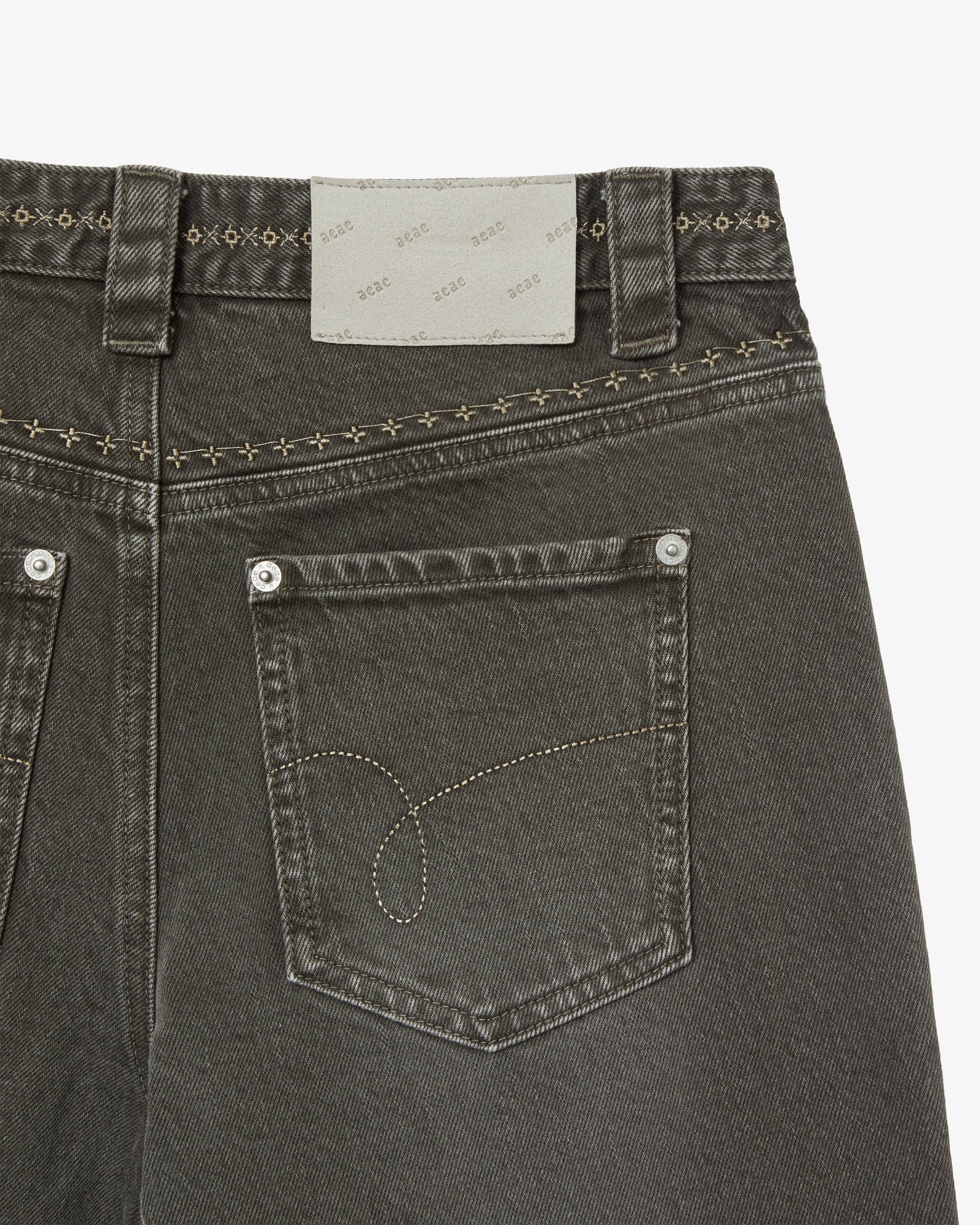 VINTAGE BOOTCUT DENIM PANTS [KHAKI]