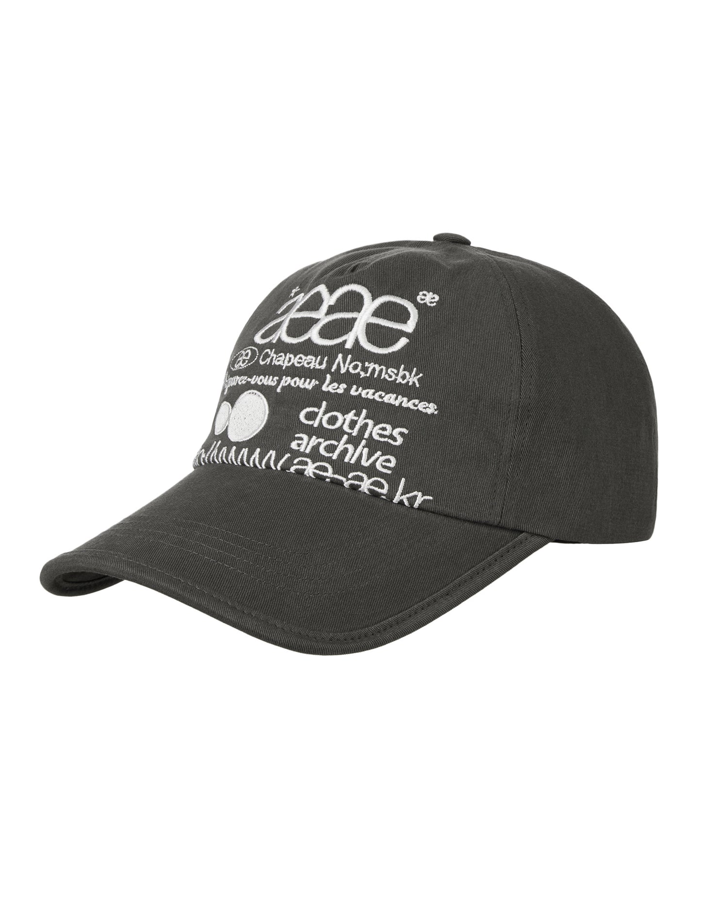 【5月中旬お届けアイテム】WEB LOGO 5 PANNEL BALL CAP [CHARCOAL]