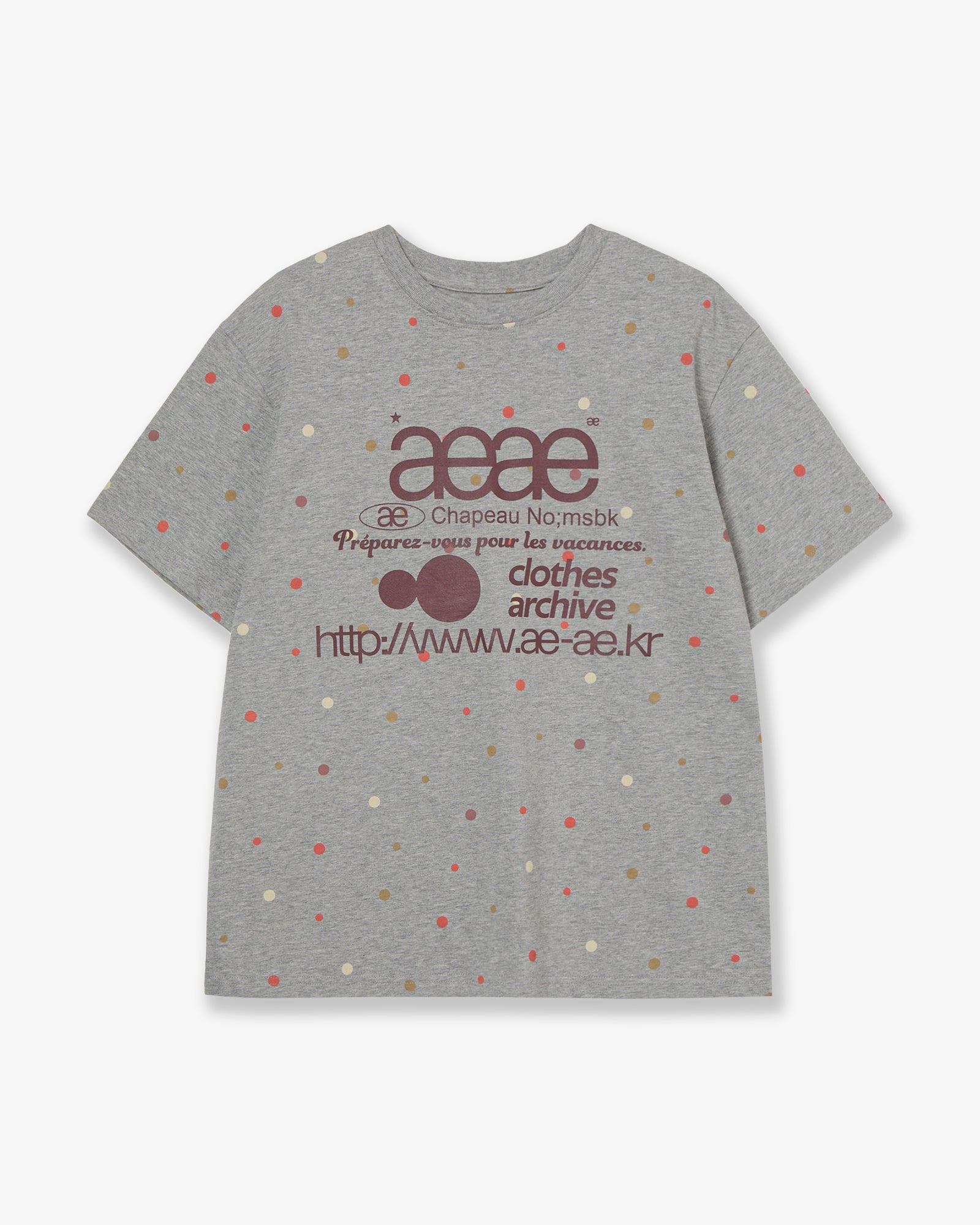 WEB LOGO COLOR DOT T-SHIRTS [MELANGE GREY]