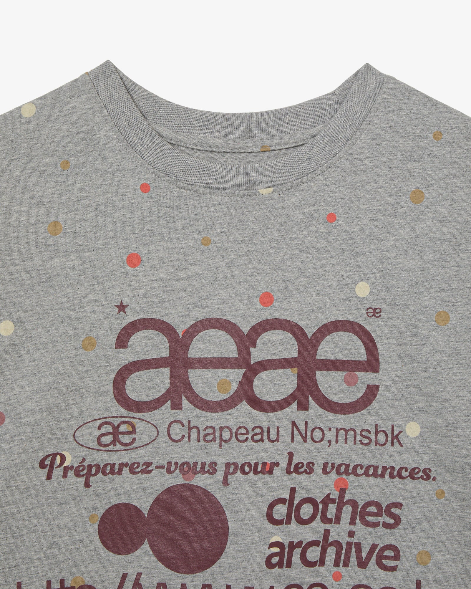 WEB LOGO COLOR DOT T-SHIRTS [MELANGE GREY]