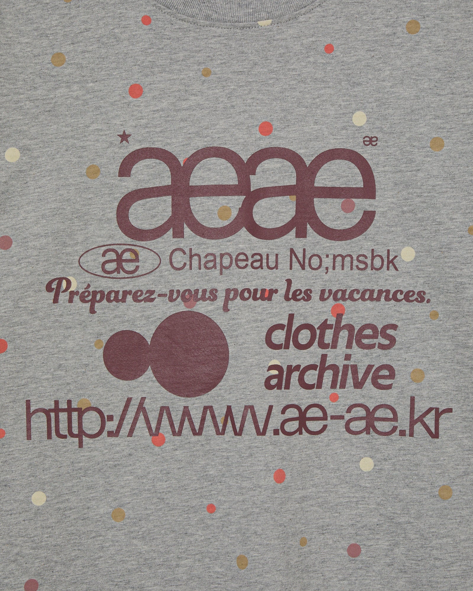 WEB LOGO COLOR DOT T-SHIRTS [MELANGE GREY]