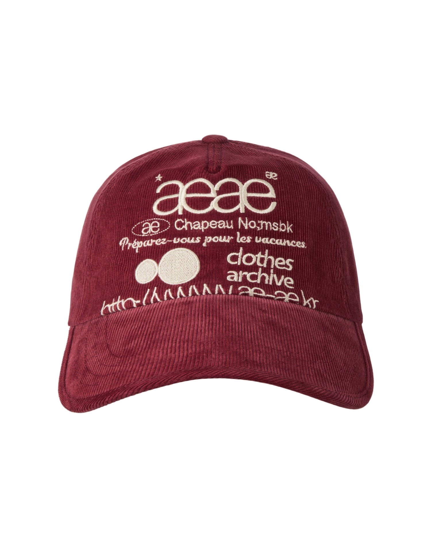 【予約商品】WEB LOGO CORDUROY CAP [BURGUNDY]