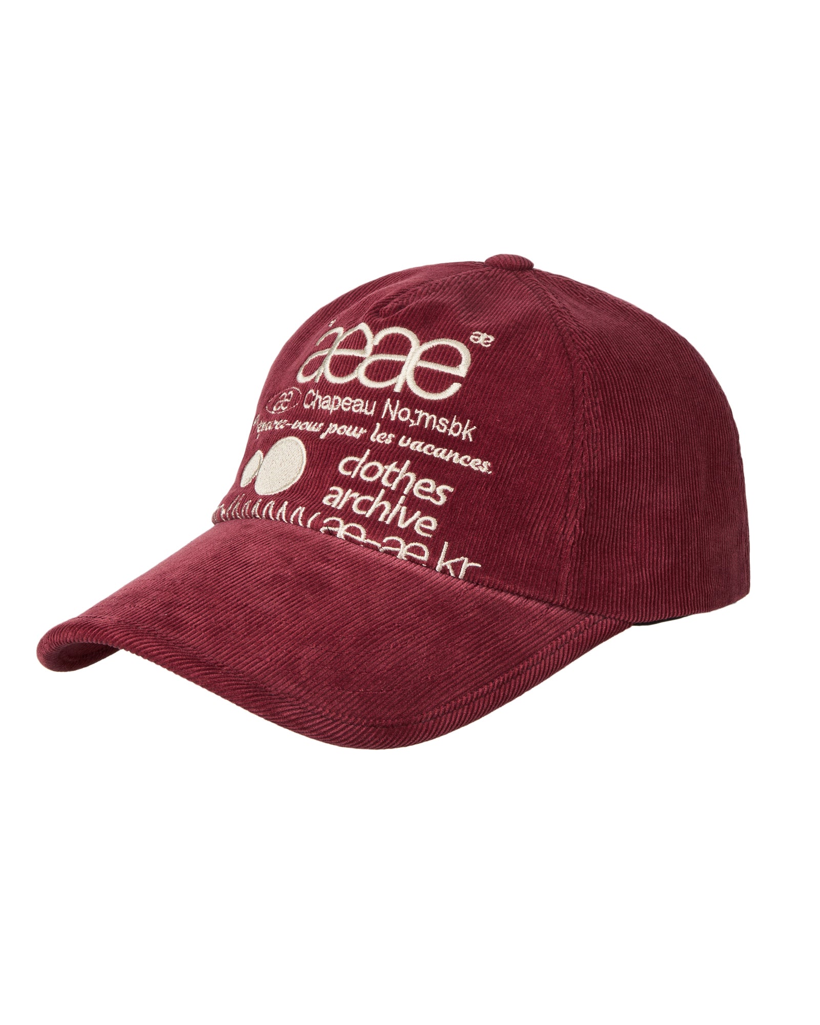 【予約商品】WEB LOGO CORDUROY CAP [BURGUNDY]