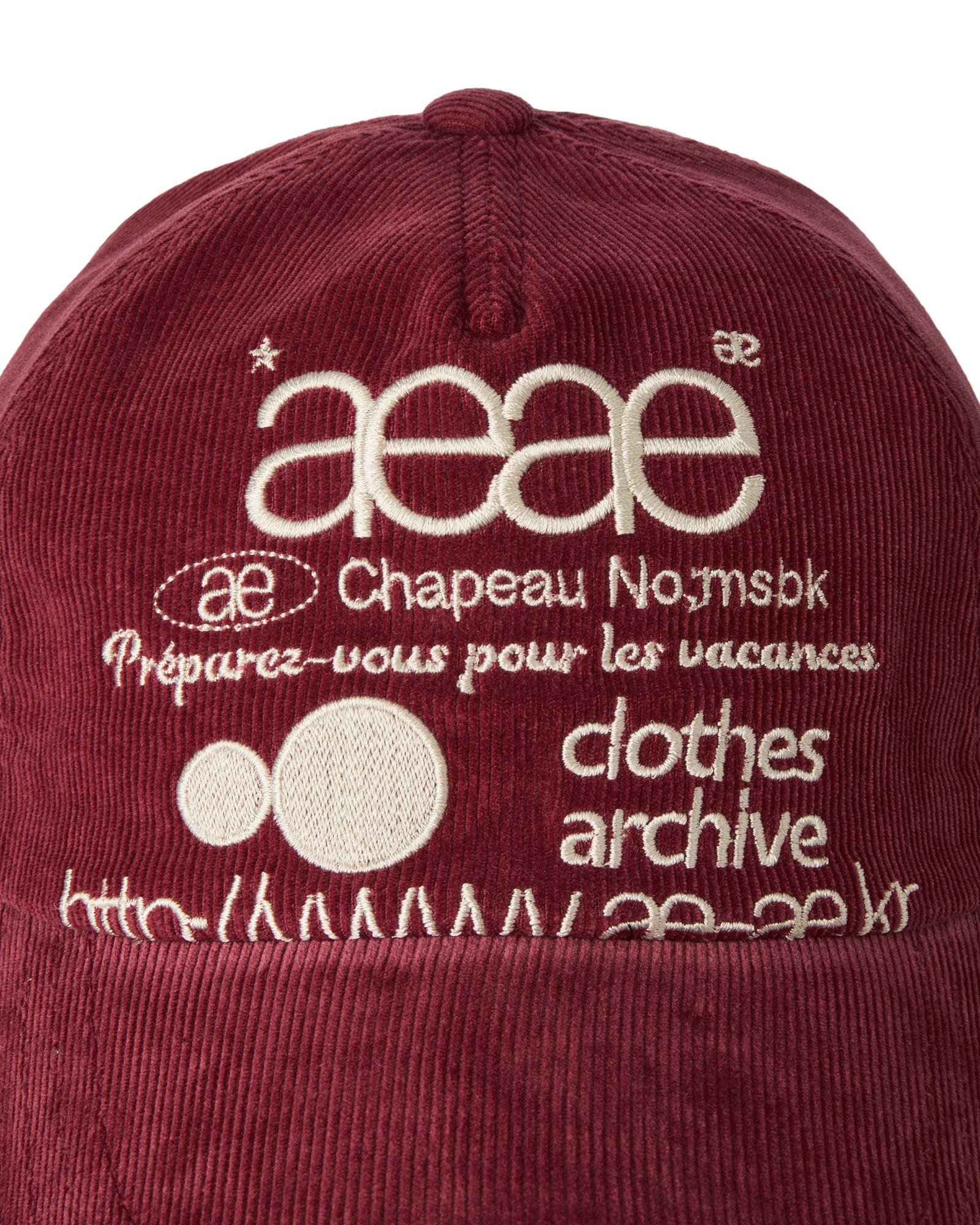 【予約商品】WEB LOGO CORDUROY CAP [BURGUNDY]