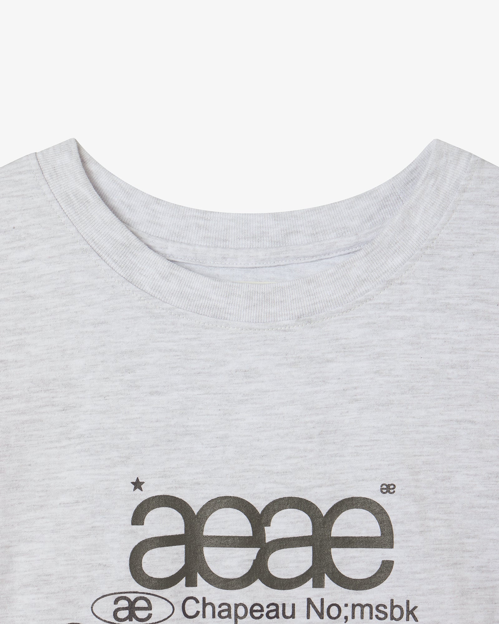 【AEAE】24FW WEB LOGO CROP L/S TEE WEB LOGO CROP T-SHIRTS [LIGHT GREY] – aeae JAPAN