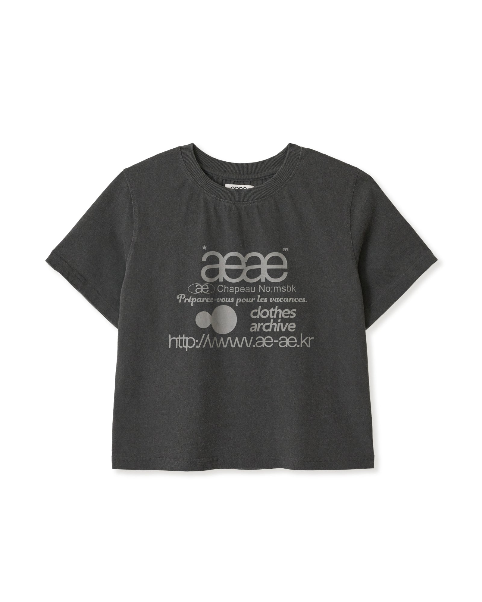 WEB LOGO CROP T-SHIRTS [PIGMENT BLACK]