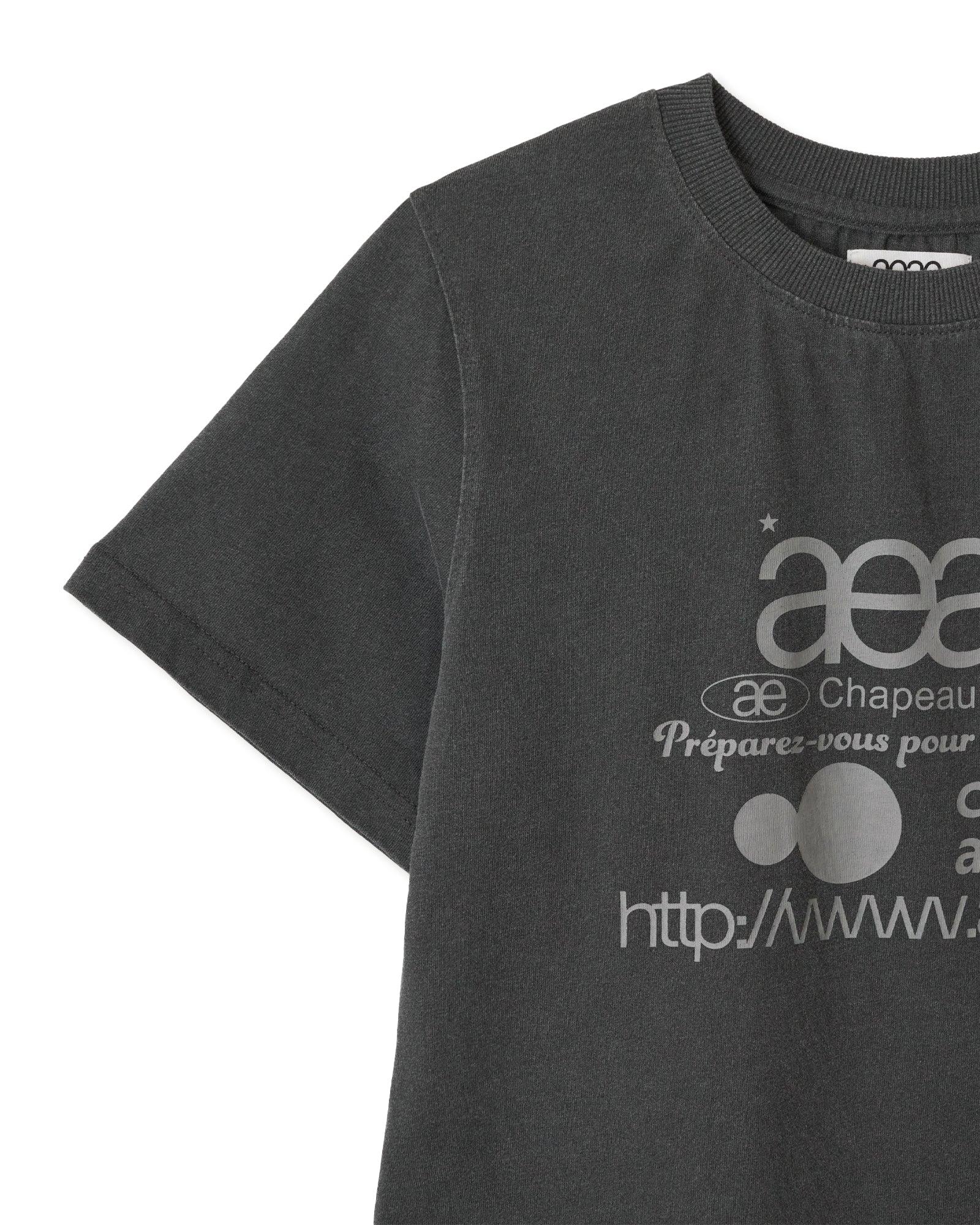 WEB LOGO CROP T-SHIRTS [PIGMENT BLACK]