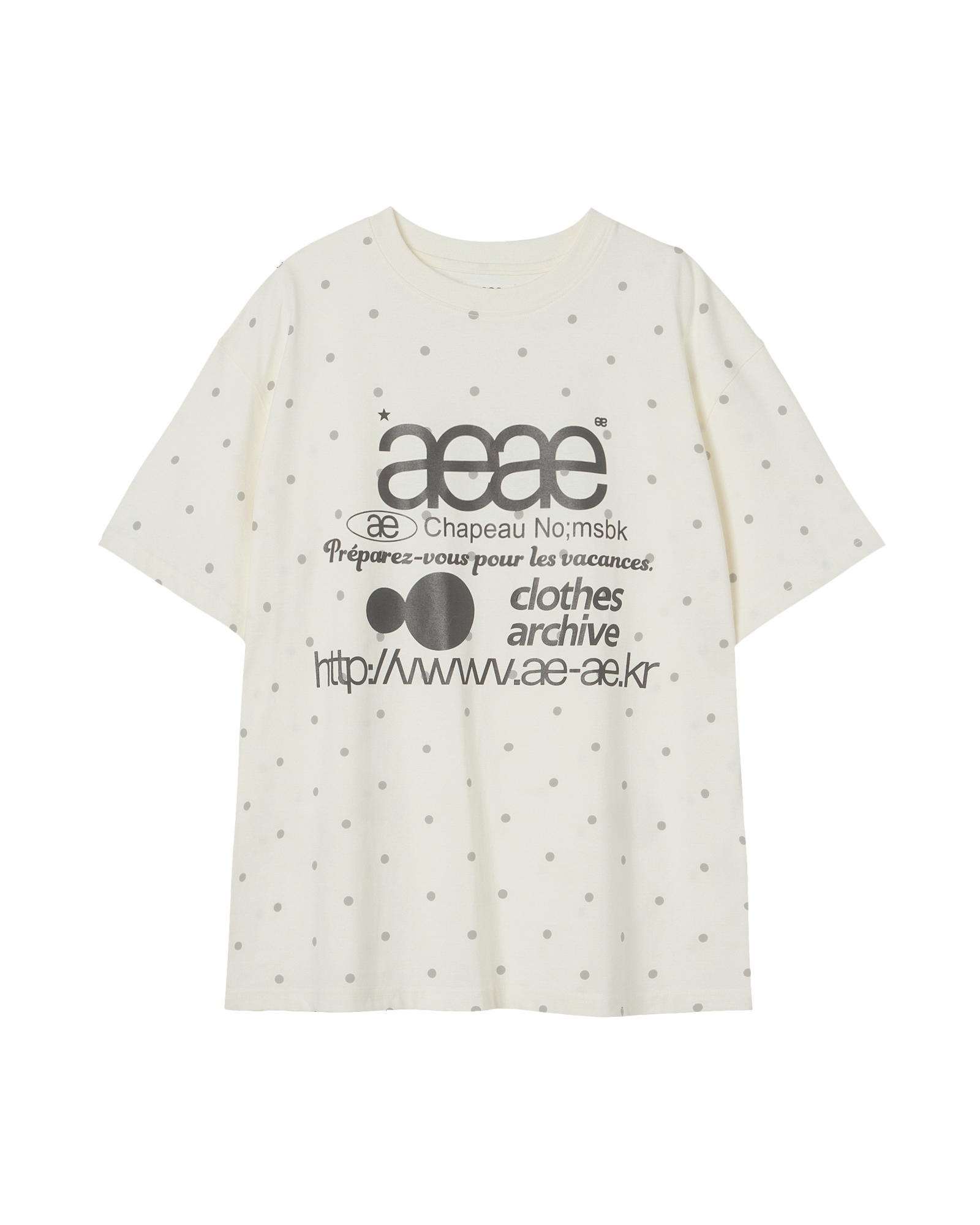 AEAE ♥ WEB LOGO T-SHIRTS / 追跡付 WEB LOGO DOT T-SHIRTS [CREAM] – aeae JAPAN