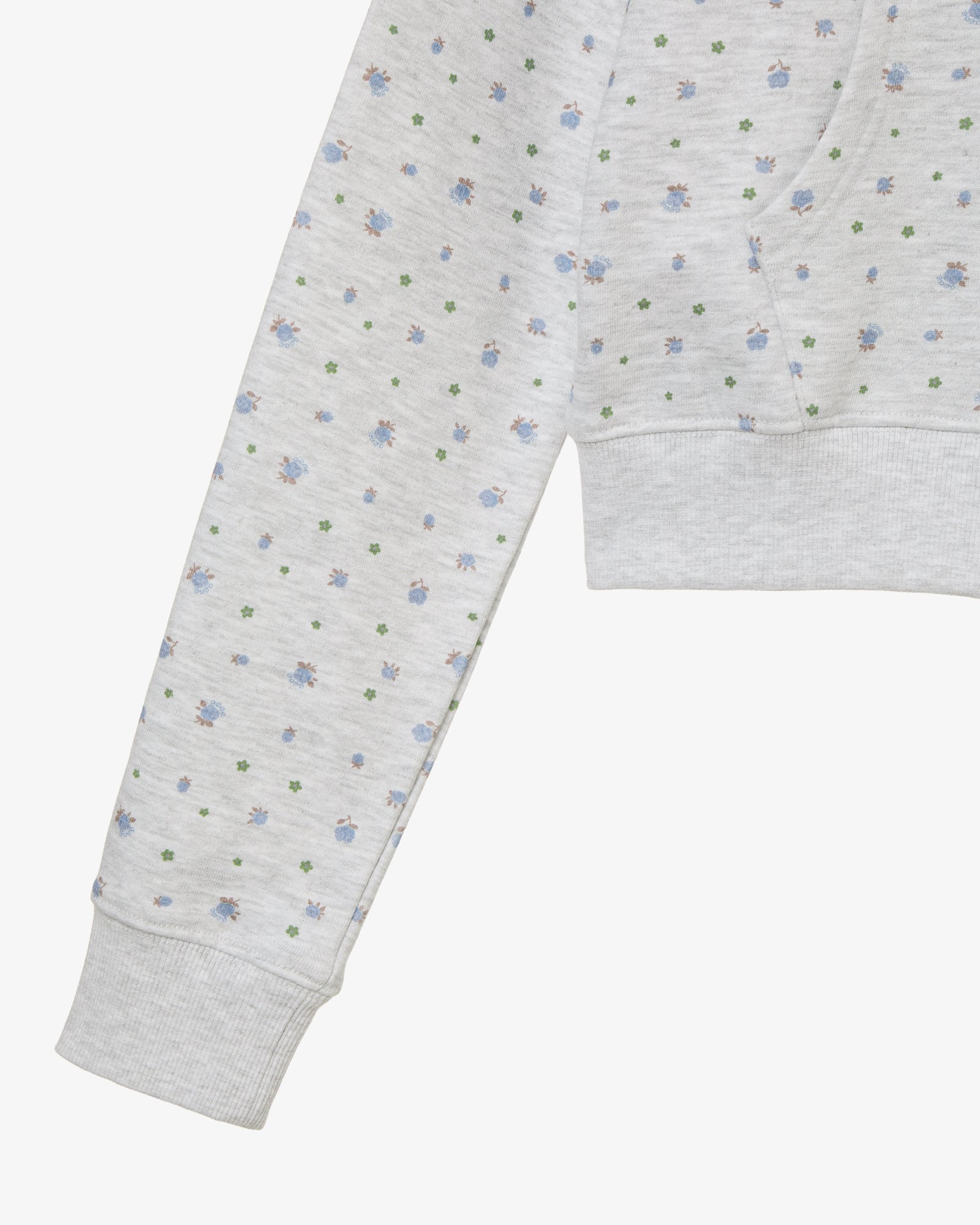 WEB LOGO FLOWER CROP HOOD ZIP-UP [BLUE]