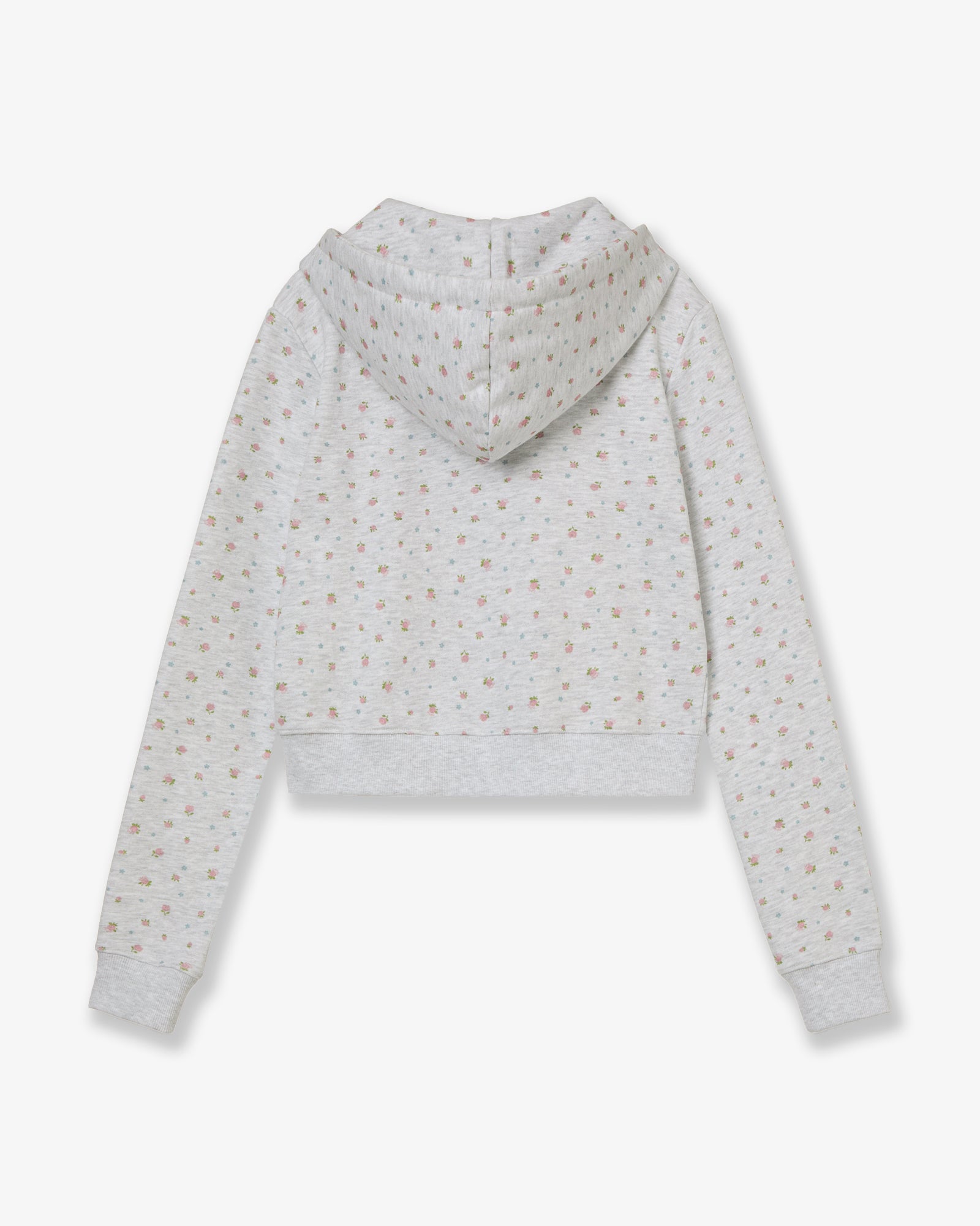 WEB LOGO FLOWER CROP HOOD ZIP-UP [PINK]